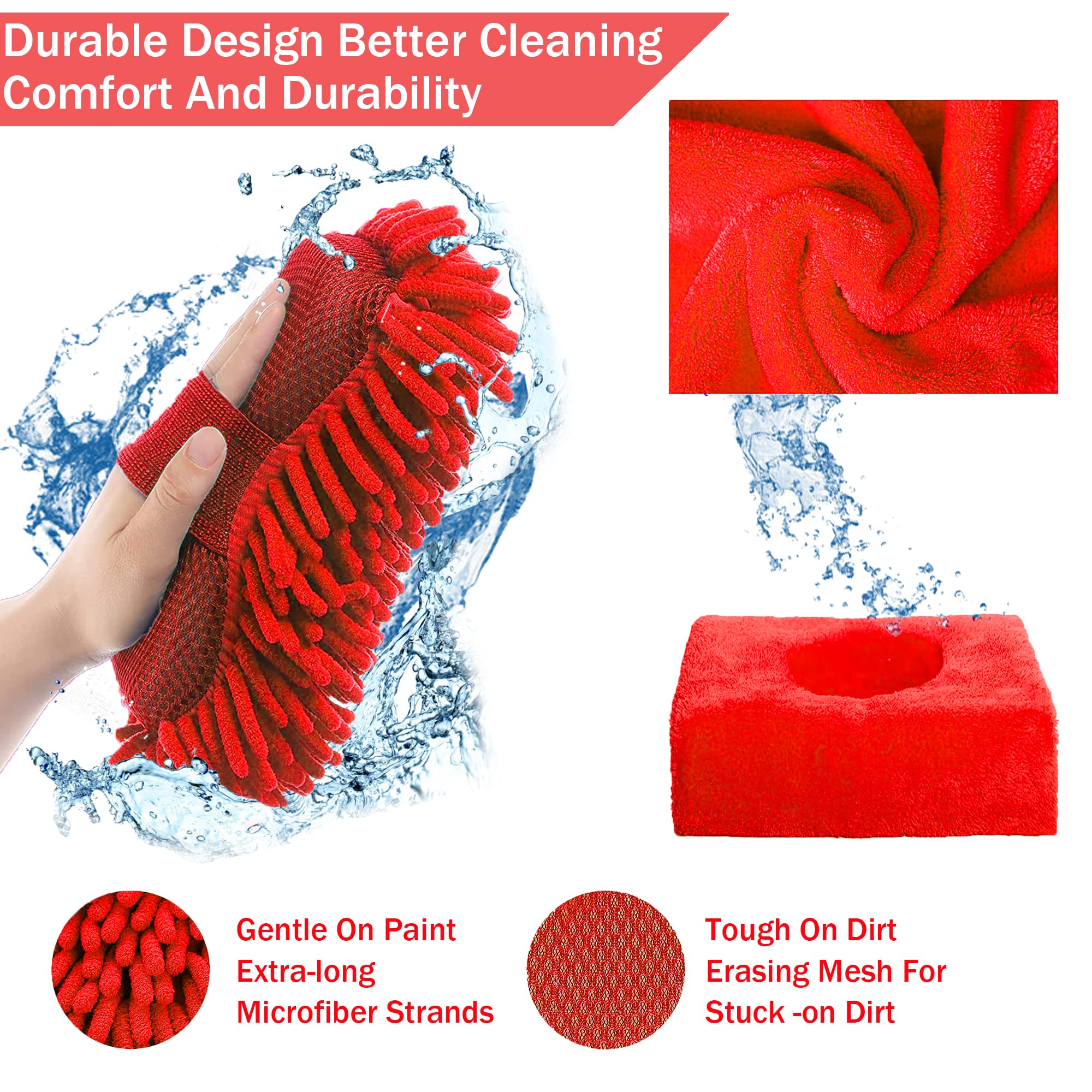 Premium Car Wash Kit with Foam Gun, Microfiber Towels & Sponge, Tire Brush & Collapsible Bucket - Complete Auto Detailing Set for Home & Professional Car Washing