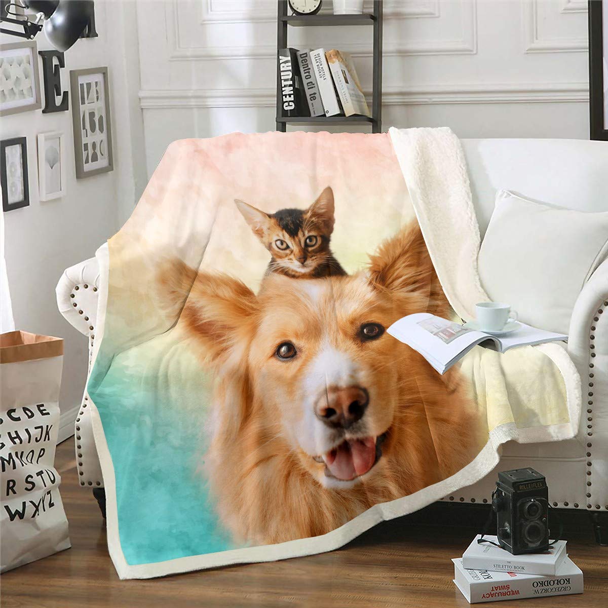 Cozy Pet Sherpa Blanket for Dogs & Cats - 50