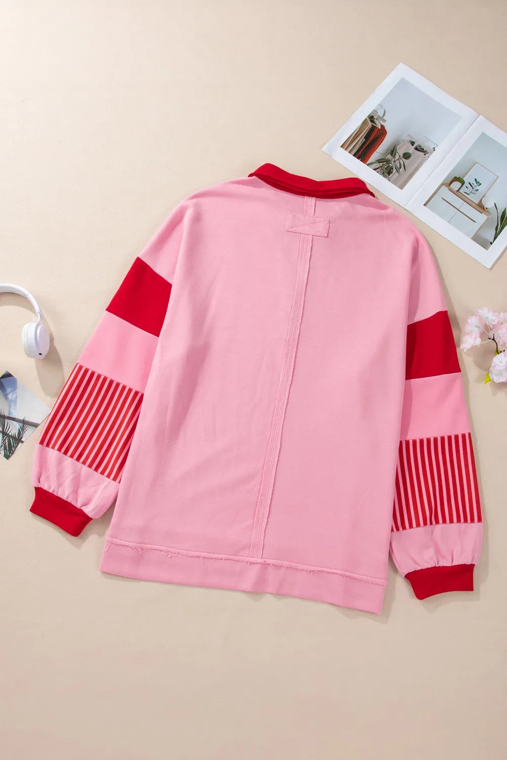 **Plus Size Long Sleeve Sweatshirt for Women - Cozy Fleece Pullover with Thumb Holes - Perfect for Casual Wear, Workouts & Layering in Fall & Winter**