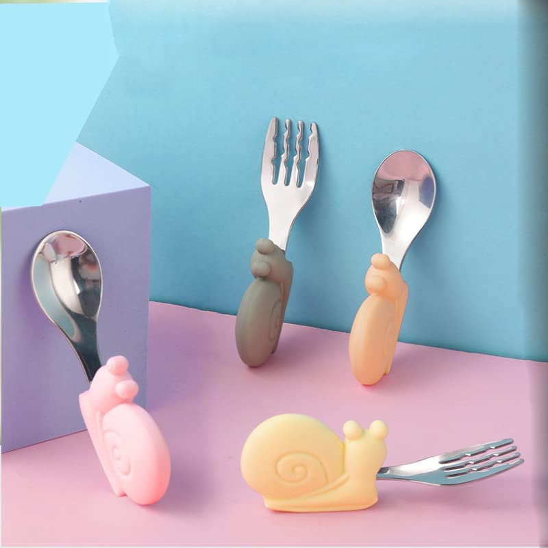 2-Piece Toddler Utensil Set - Soft Silicone Spoon & Fork with Easy-Grip Handle | BPA-Free Baby Feeding Tools | Perfect for Toddlers Learning to Eat | Includes 20-Piece Set in Blue