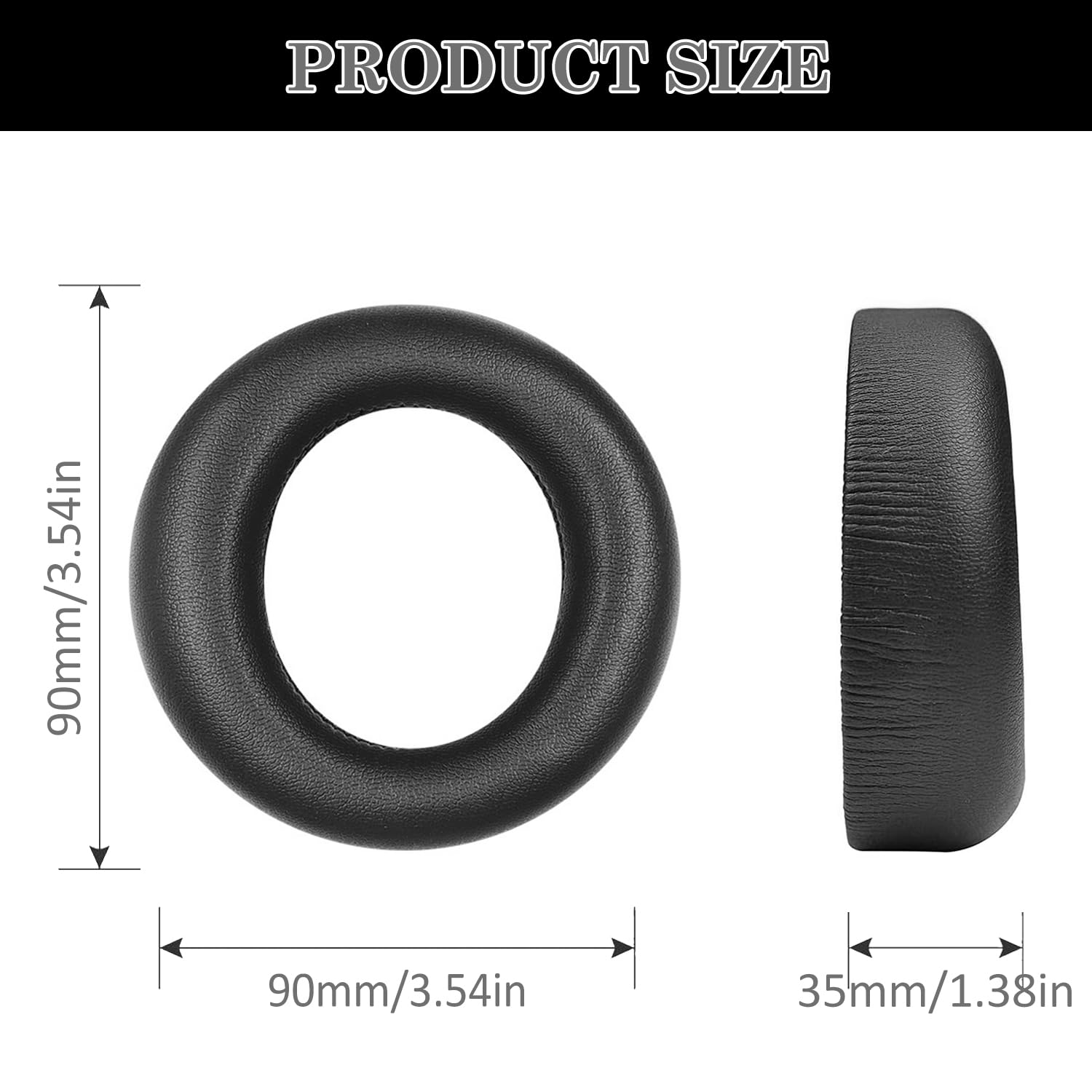 Replacement Earpads for Sony PS5 Pulse 3D Wireless Headphones - Soft Protein Leather & High-Density Foam Cushions (Black) - Comfortable Gaming Headset Accessories for Long Play Sessions