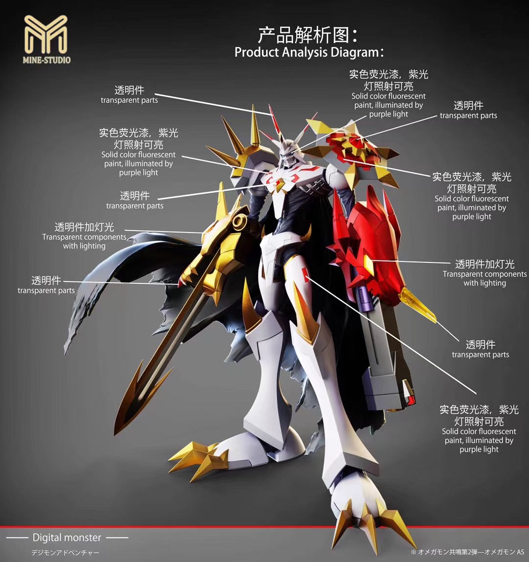 MINE Studio Omnimon (AS Form) - Digimon Action Figure | Collectible Anime Model for Fans & Gift for Digimon Lovers | Perfect for Display, Cosplay & Gaming Enthusiasts