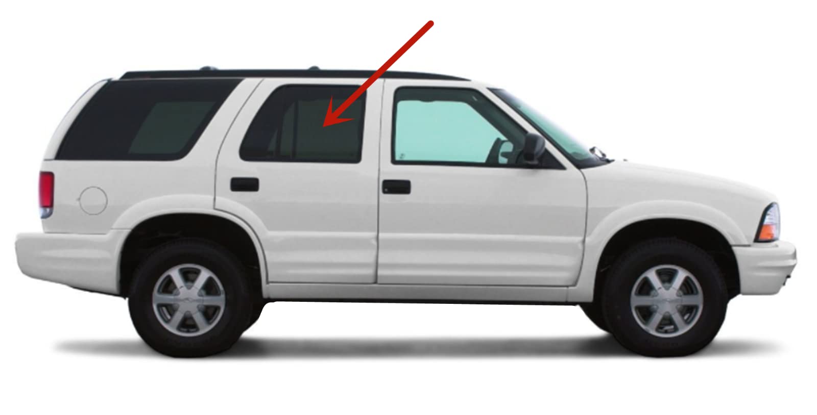 Chevrolet Blazer 1995-2005 Right Rear Passenger Side Window Glass Replacement - Perfect for 4-Door Models | Auto Glass Repair & Replacement for DIY or Professional Use