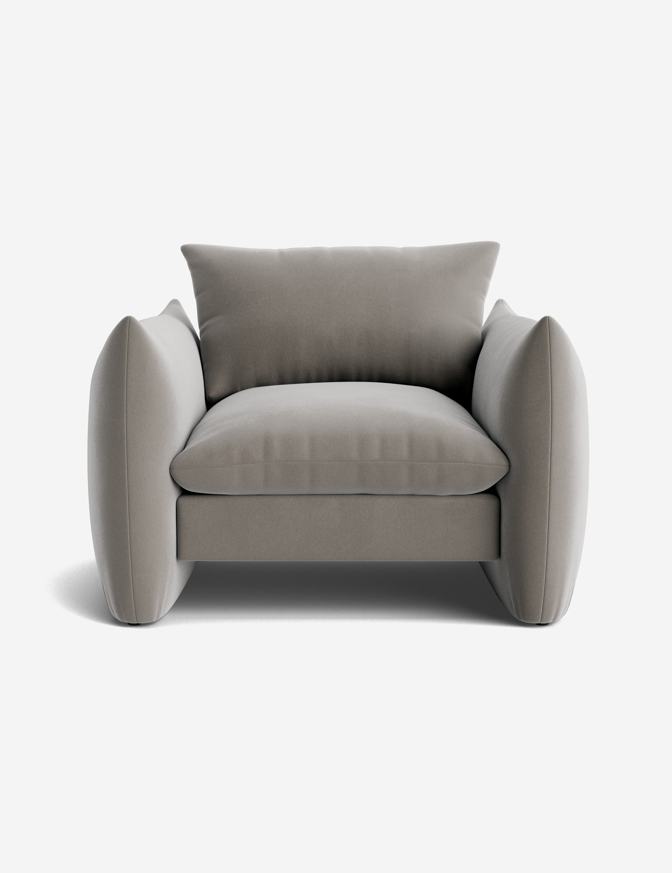 Modern Banks Accent Chair - Mid Century Style Lounge Chair with Wooden Legs for Living Room, Bedroom & Office - Comfortable Upholstered Armchair with Premium Fabric - Perfect for Reading, Relaxing & Home Decor