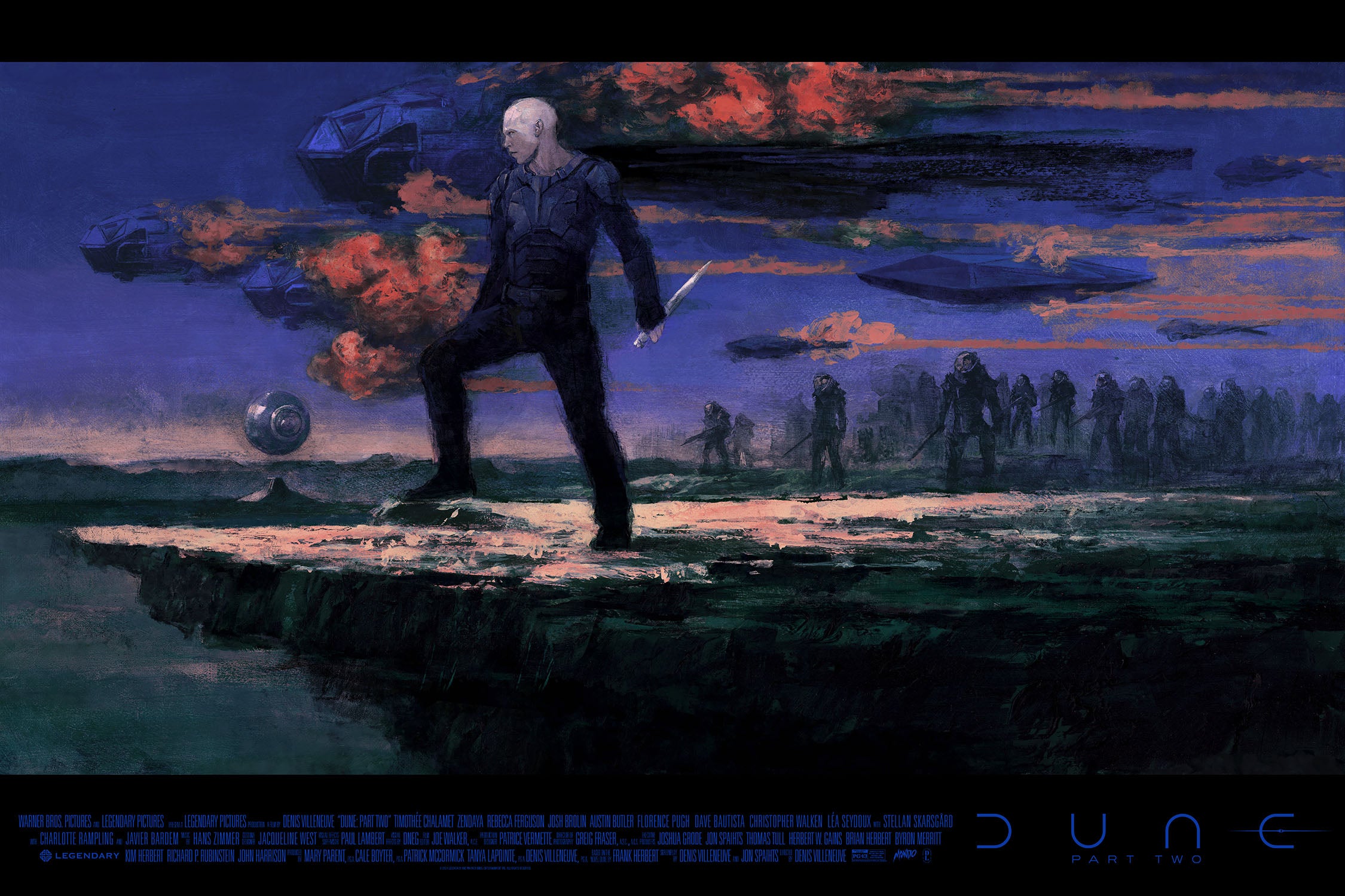 Dune Part Two Movie Poster - Official Version 2 Film Art Print - Perfect for Home Theater Decor, Gift for Sci-Fi Fans & Dune Collectors
