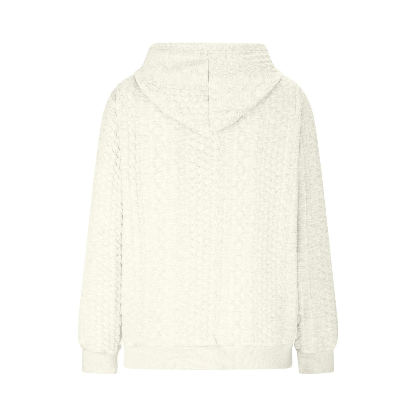 YUTANRAL Women's Fall Fashion Hoodie - Trendy Oversized Waffle Knit Sweatshirt with Long Sleeves | Casual Loose Pullover for Autumn Outfits, Coffee Dates & Weekend Comfort