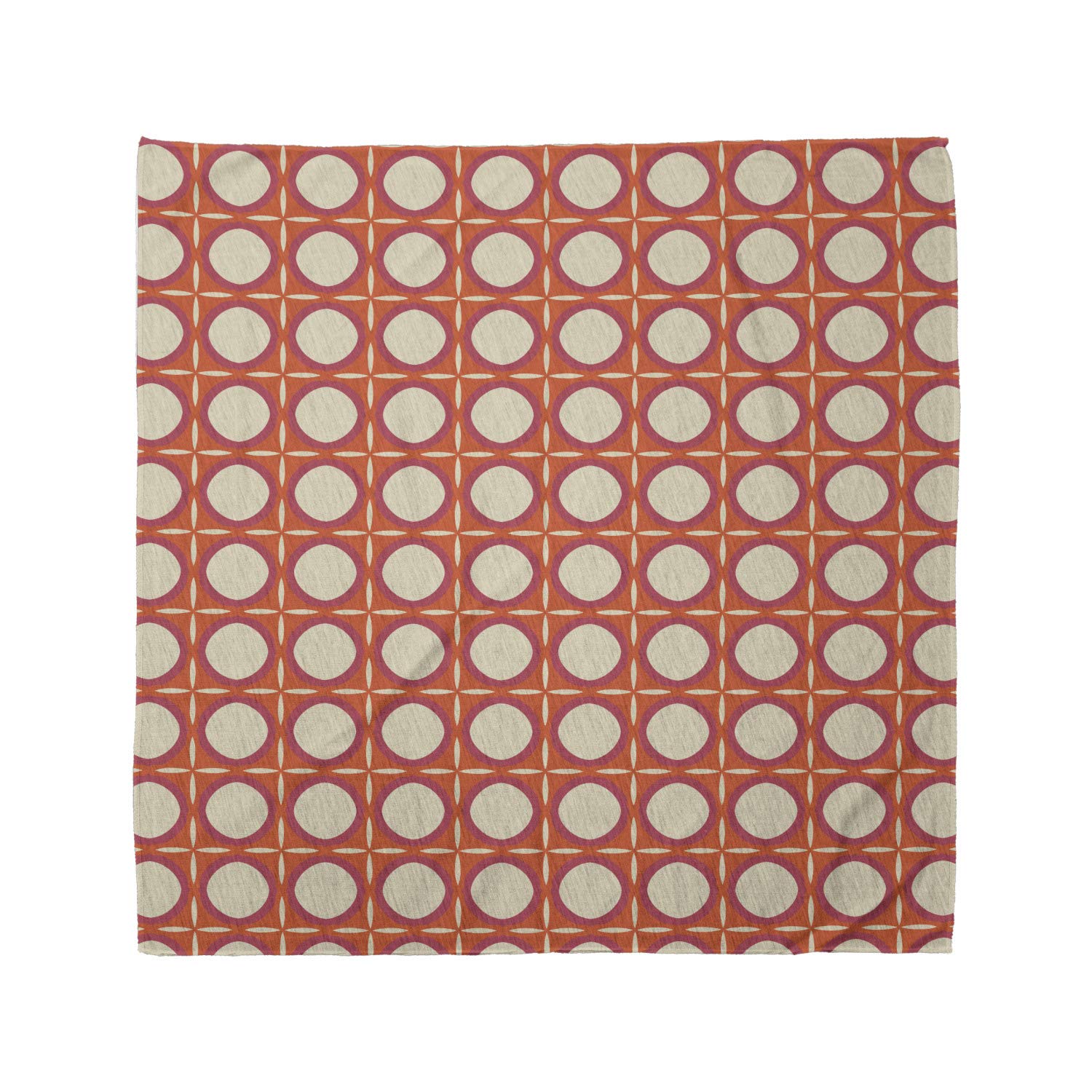 Ambesonne Abstract Bandana - Retro Framed Circles Design, Unisex Head & Neck Scarf for Men & Women | Perfect for Outdoor Activities, Music Festivals & Fashion Accessories