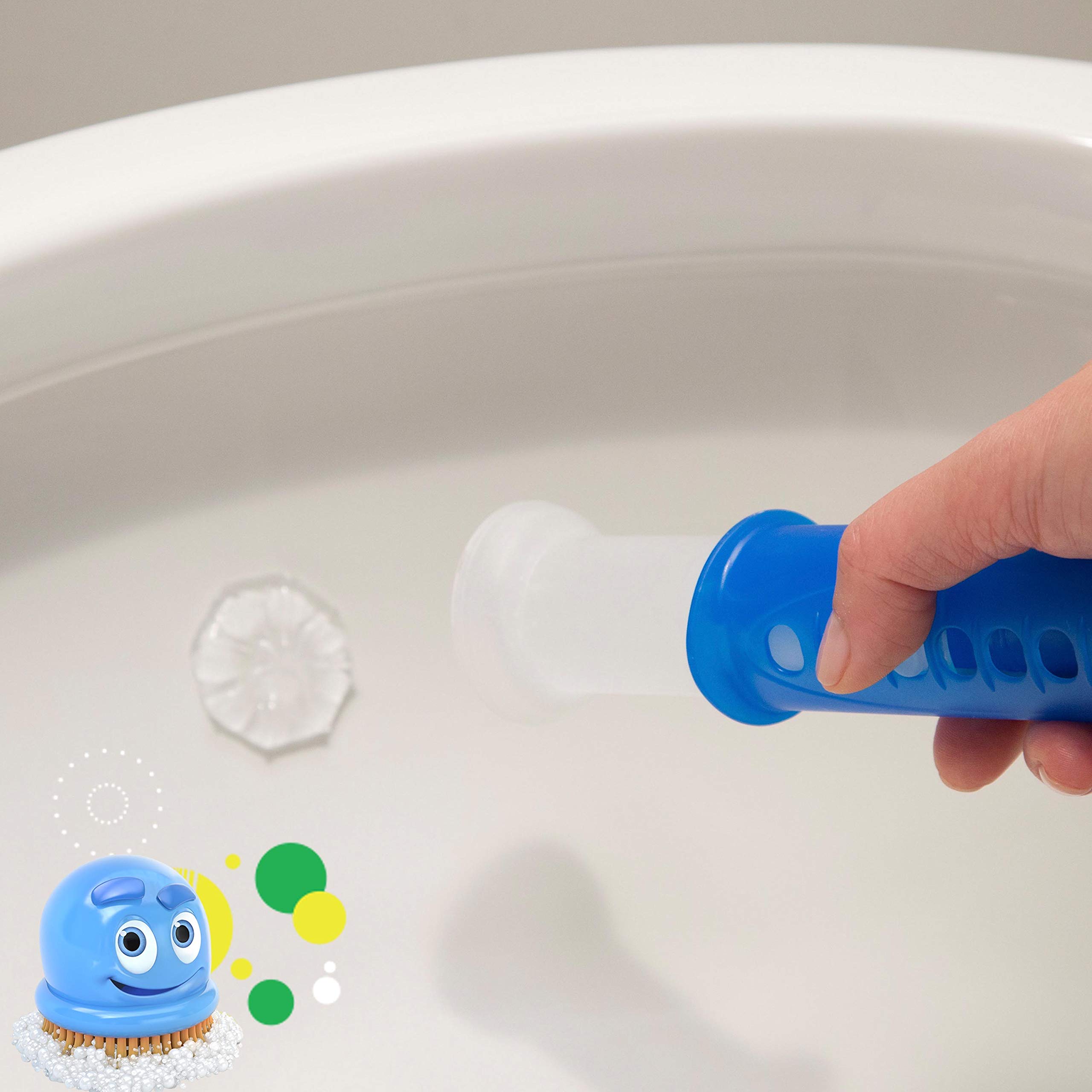 Scrubbing Bubbles Fresh Gel Toilet Bowl Cleaning Stamps - 24 Pack with Dispenser | Prevents Limescale & Rings | Rainshower Scent | Keeps Toilet Clean & Fresh | Perfect for Bathroom, Restroom & Home Cleaning