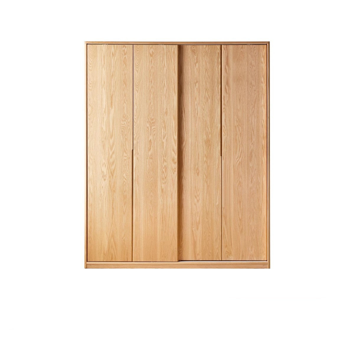 Solid Oak Wood Sliding Door Wardrobe - Durable & Stylish Closet Storage for Bedroom, Living Room, and Office Organization