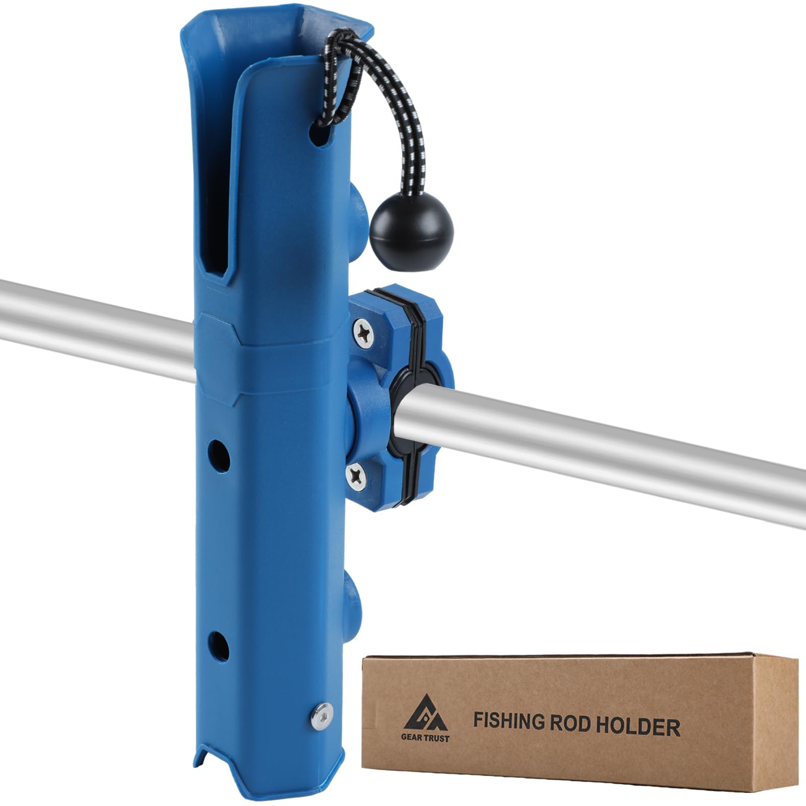 Rotatable Fishing Rod Holder for Bike - Adjustable Pole Mount Clamp for Beach, Car, ATV, Boat & Cart - Perfect for Anglers on the Go | Fishing Gear Accessories for Outdoor Adventures
