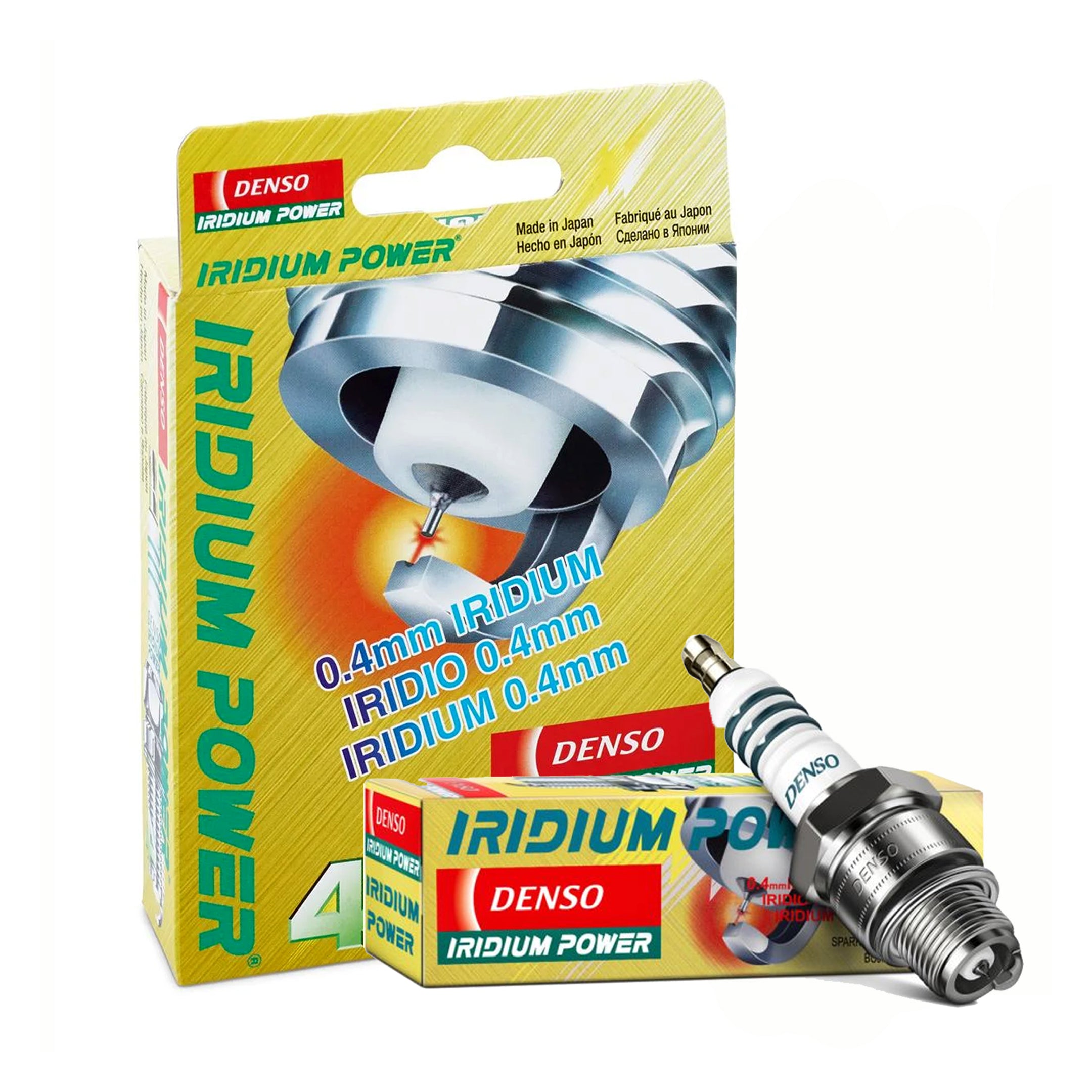 Denso Iridium Power Spark Plug IUF22 - 4-Pack | High Performance Ignition for Cars, Trucks & SUVs | Long-Lasting & Fuel Efficient