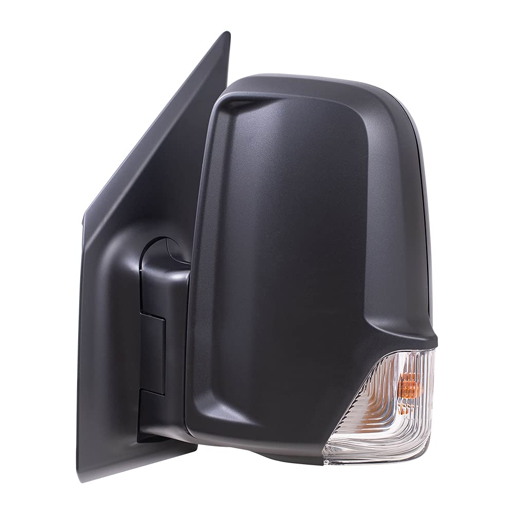 Brock Replacement Driver Side Power Mirror with Heat, Turn Signal & Manual Fold - Compatible with 2019-2020 Mercedes-Benz Sprinter 3500XD & 4500 (907 Series) - Perfect for Cargo Van Repairs & Fleet Maintenance