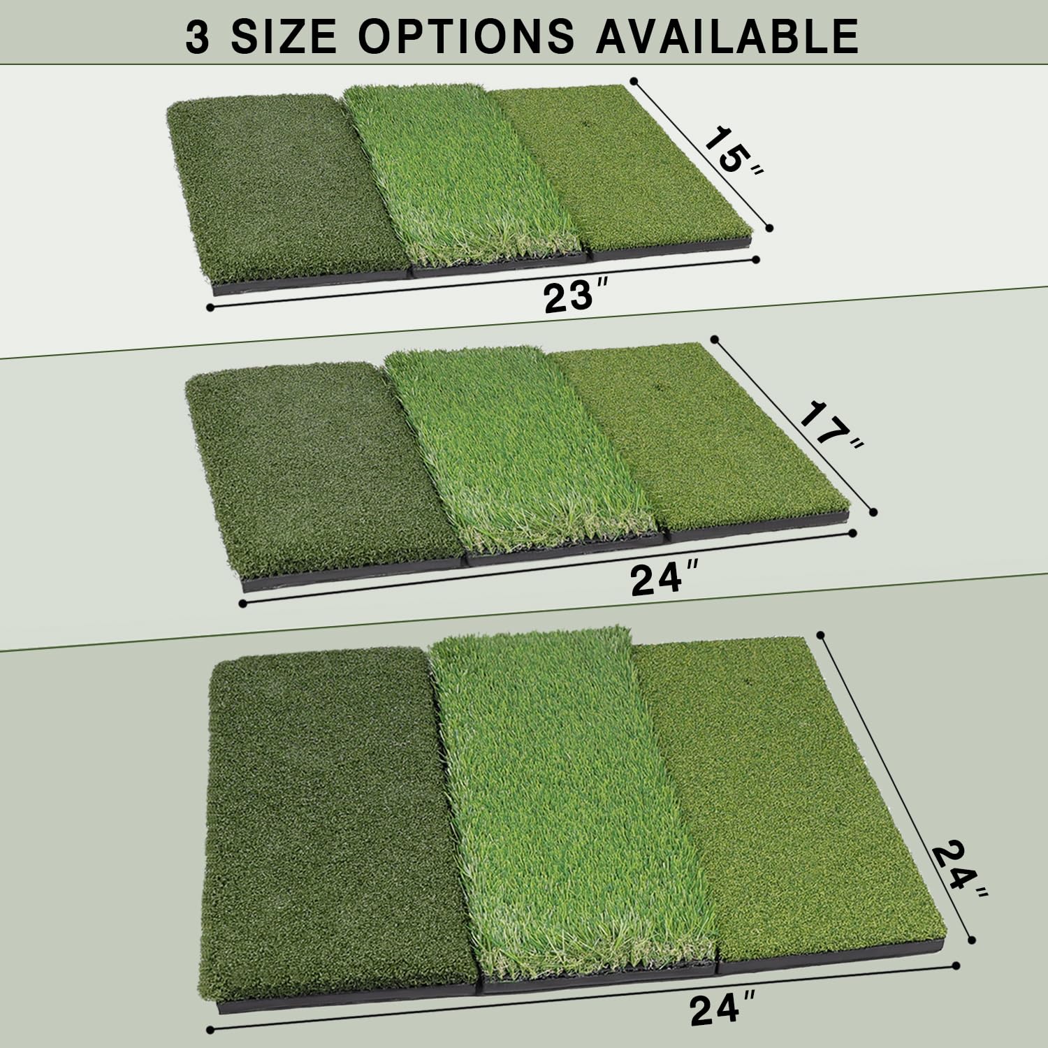 Premium Golf Hitting Mat - 10mm Thick Foam Padding with Non-Slip Rubber Backing - Durable Indoor/Outdoor Golf Practice Mat for Driving Range, Backyard, Garage & Home Training - Perfect for Swing Practice & Golf Simulation