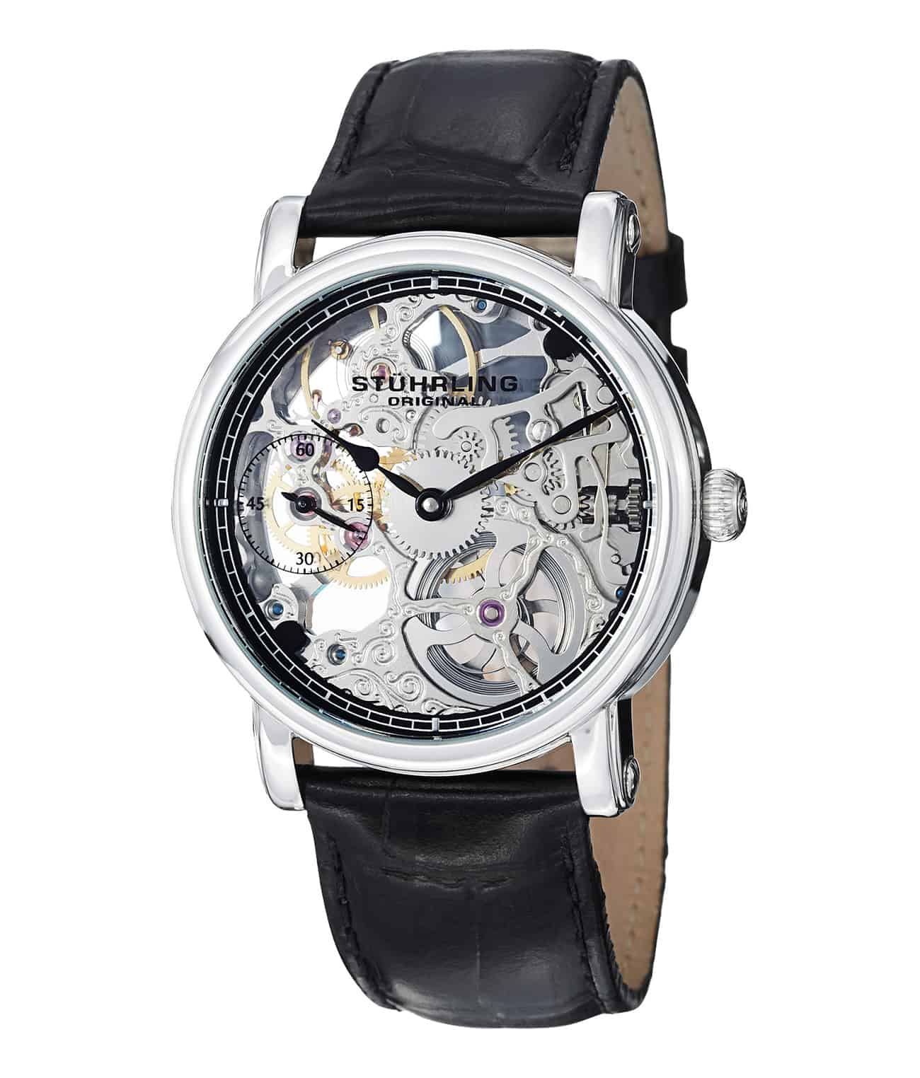 Avon 460G Hand-Wound 42mm Skeleton Watch for Men - Luxury Mechanical Timepiece with Exposed Movement - Perfect for Business, Formal Occasions & Watch Collectors
