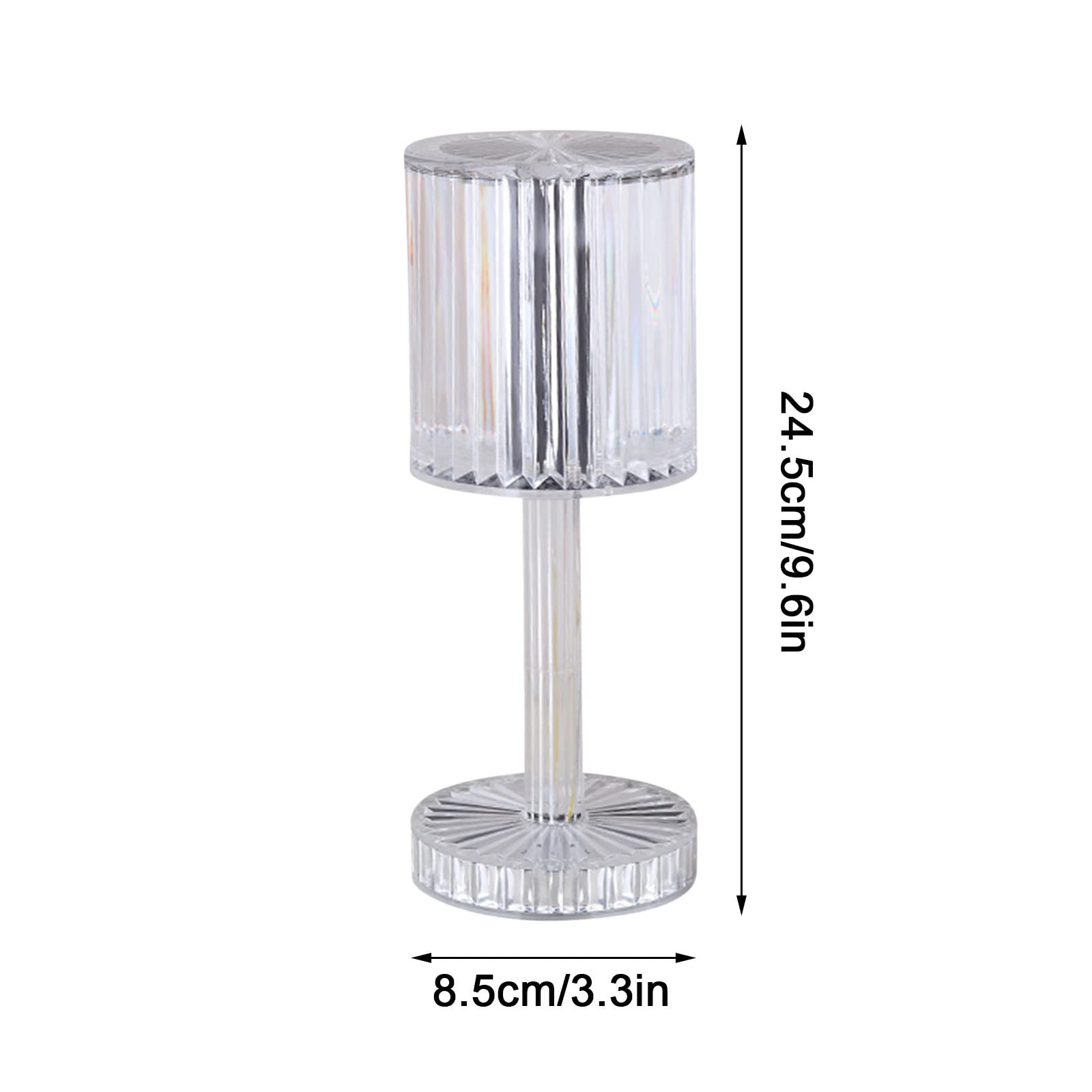 Comigeewa Crystal Table Lamp with USB Charging - Romantic Atmosphere Bar Restaurant Lighting for Home Decor, Bedroom, Living Room, Wedding & Party Ambiance