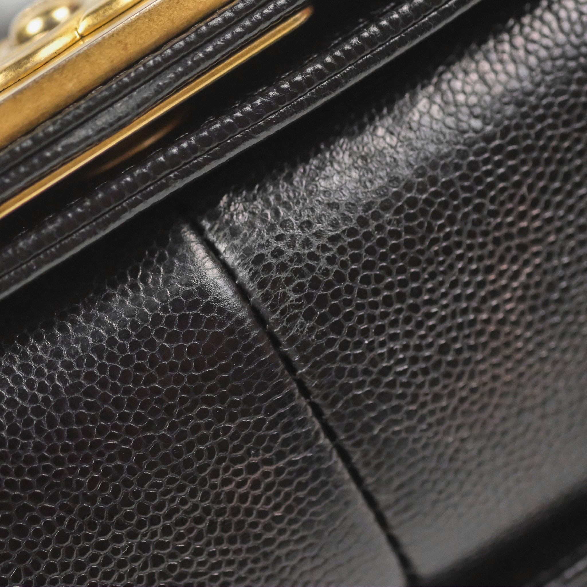 Chanel Chevron Medium Boy Bag in Black Caviar Leather with Aged Gold Hardware - Luxury Crossbody Bag for Women, Perfect for Evening Events & Parties