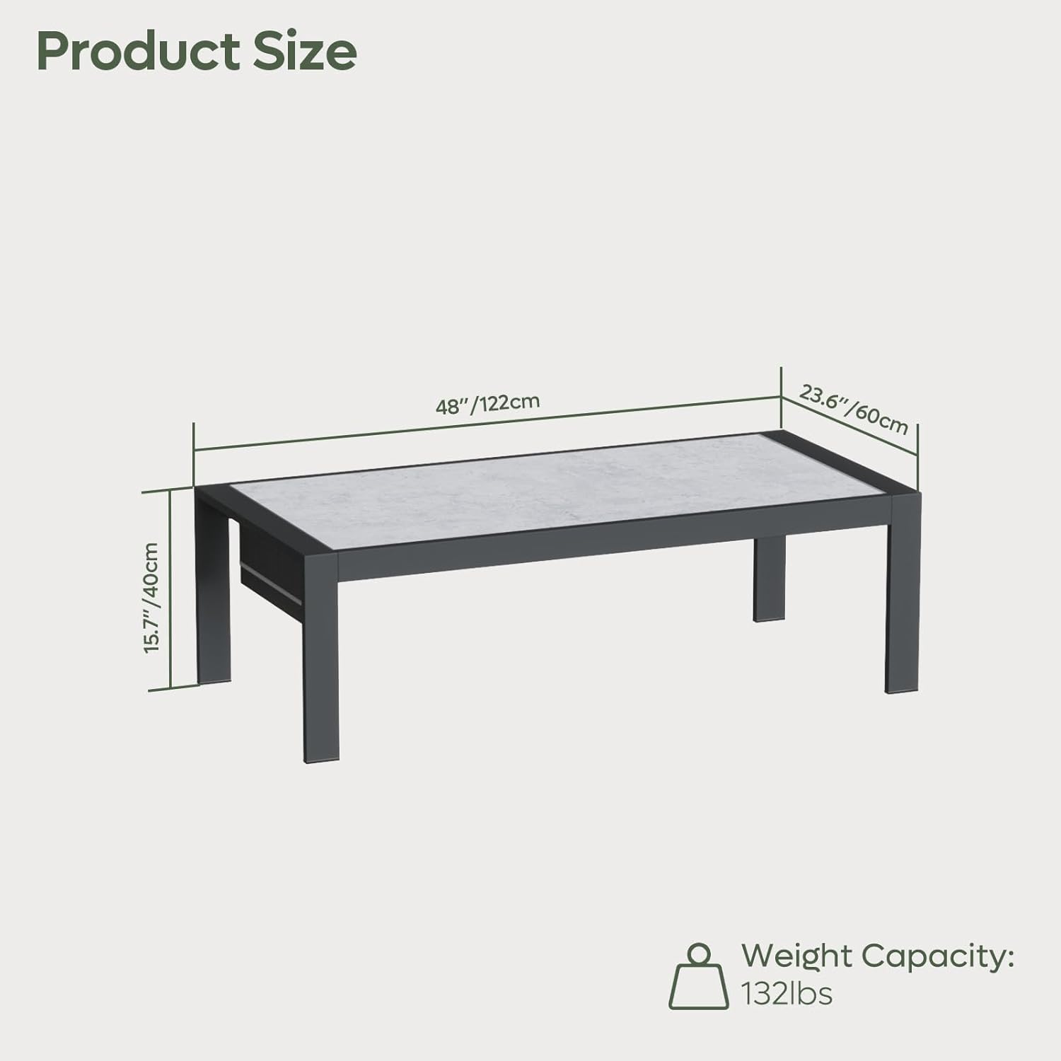 Bestier LED Aluminum Outdoor Side Table Set with Waterproof Olefin Bag - Perfect for Backyard, Balcony, Garden & Poolside Relaxation