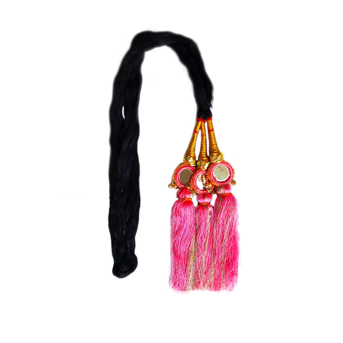 Punjabi Paranda/Parandi - Braid Tassel Hair Accessories for Women & Girls | Wedding Hair Extensions | Pink Hair Decor for Special Occasions & Daily Styling