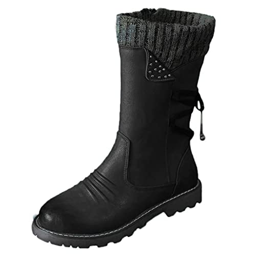 2021 New Women's Winter Warm Lace-Up Snow Boots - Waterproof Slip-Resistant Insulated Boots for Outdoor Hiking, Snowy Weather & Cold Climate Fashion