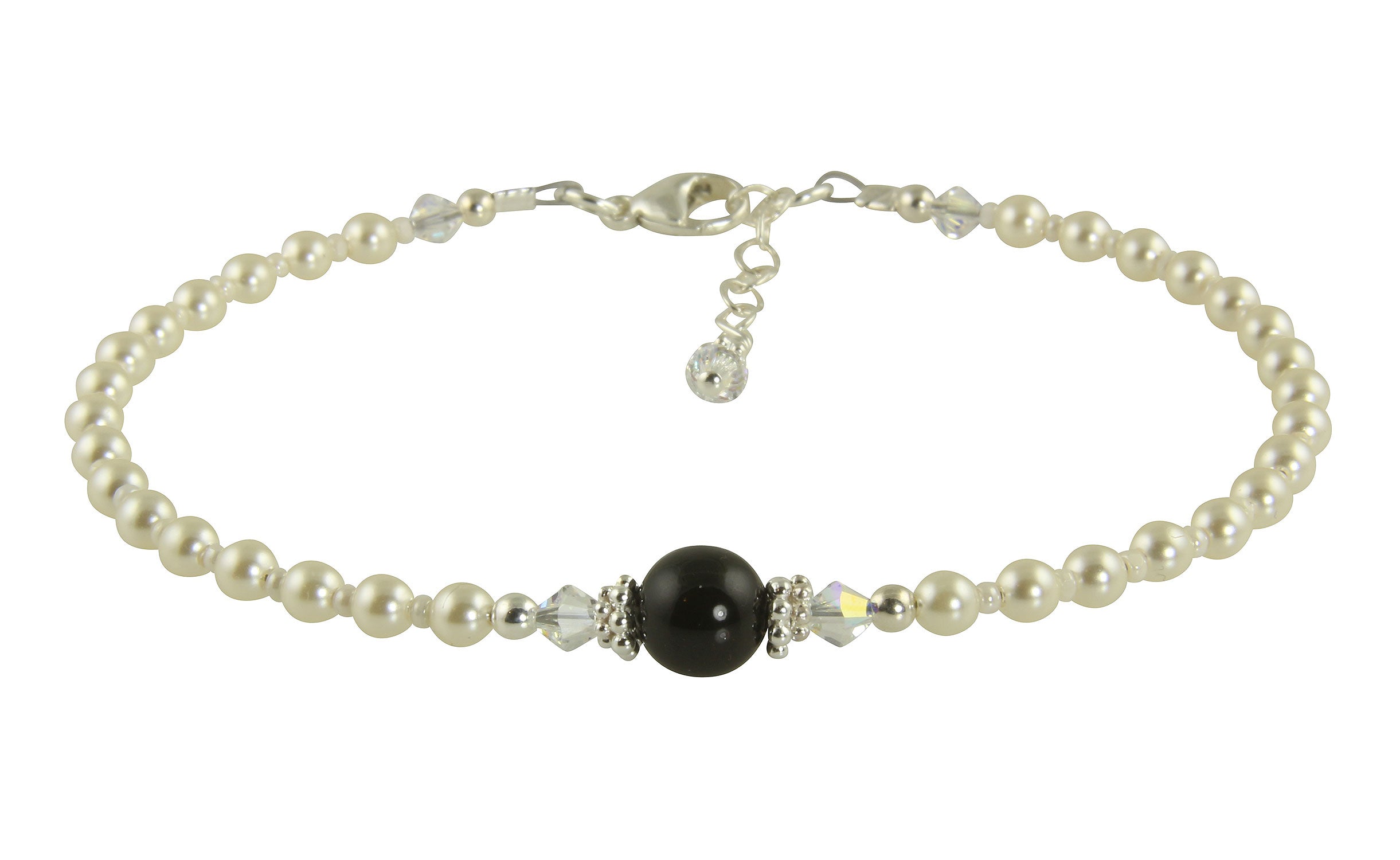 Elegant Black Pearl Beaded Anklet for Women - Stylish Foot Jewelry for Beach, Wedding & Summer Outfits