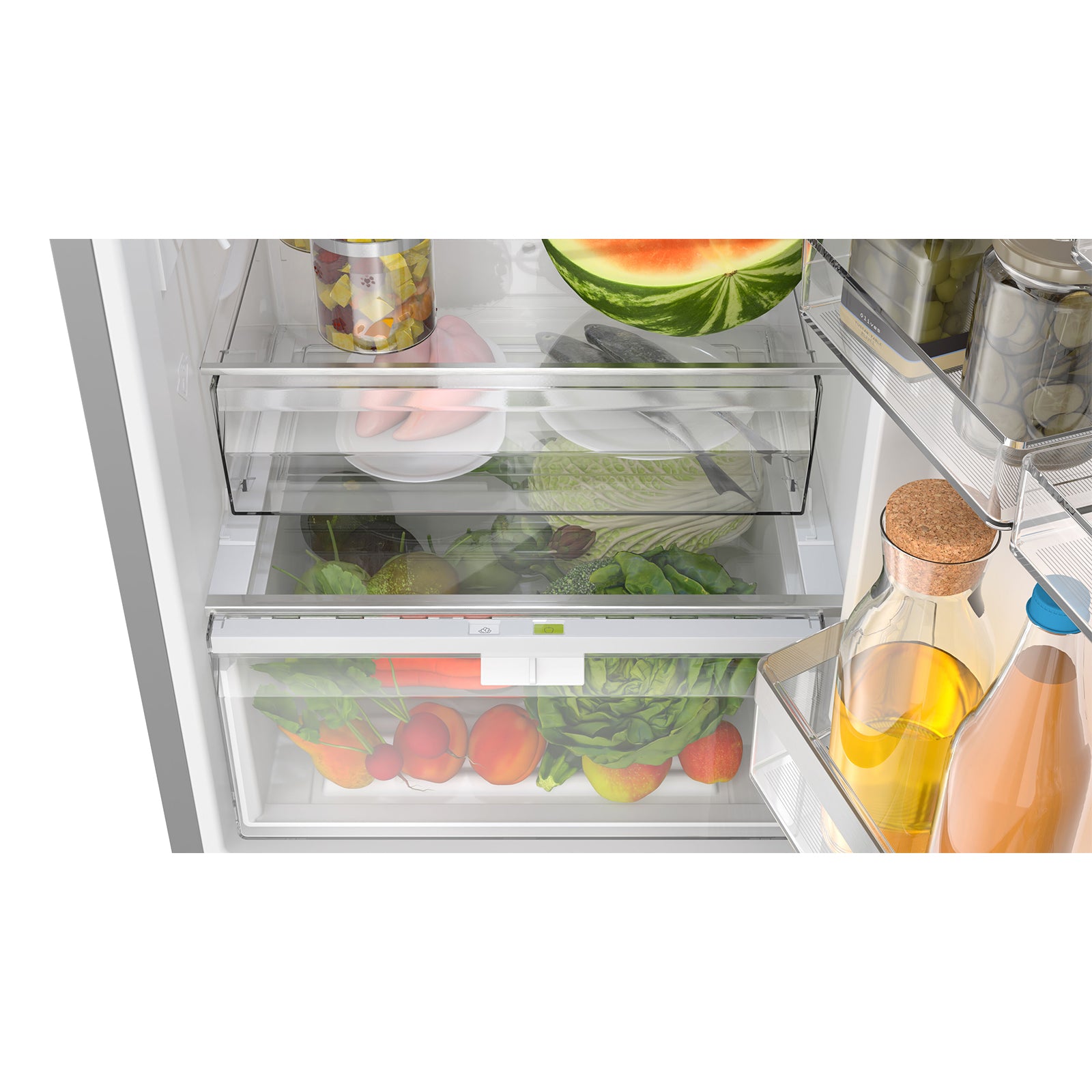 Bosch 24 Inch Stainless Steel Smart Counter-Depth Bottom Freezer Refrigerator with Home Connect - 12.8 Cu. Ft Capacity (B24CB80ESS) - Perfect for Modern Kitchens and Smart Homes