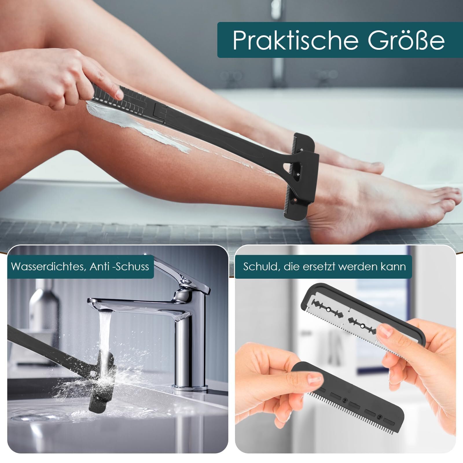 Professional Back Hair Shaver for Men - Electric Back Razor with Long Handle & Waterproof Design - Perfect for Hard-to-Reach Areas, Grooming & Personal Care at Home