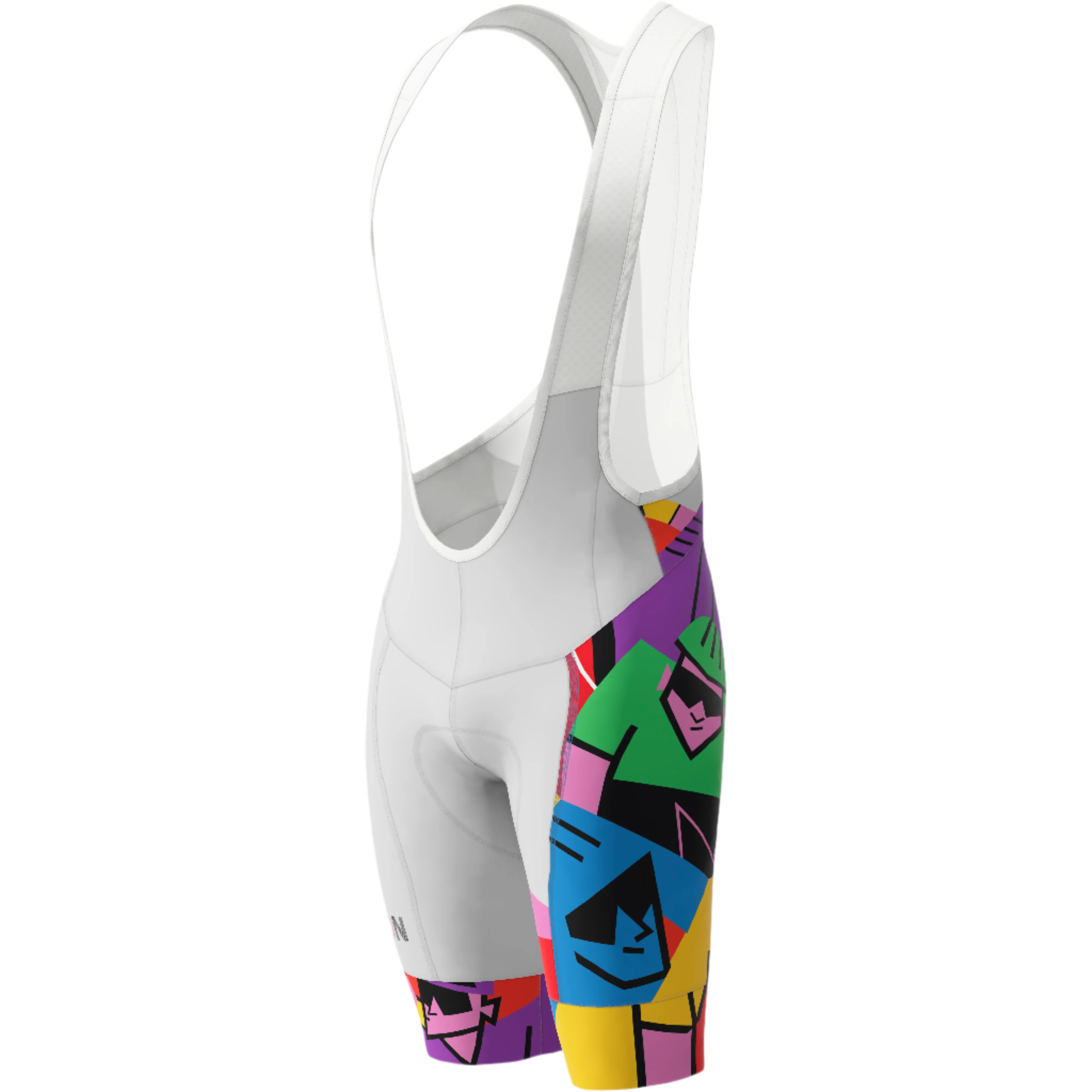 Peloton Bib Shorts for Cycling - Full Print Design - Comfortable & Breathable for Indoor & Outdoor Rides