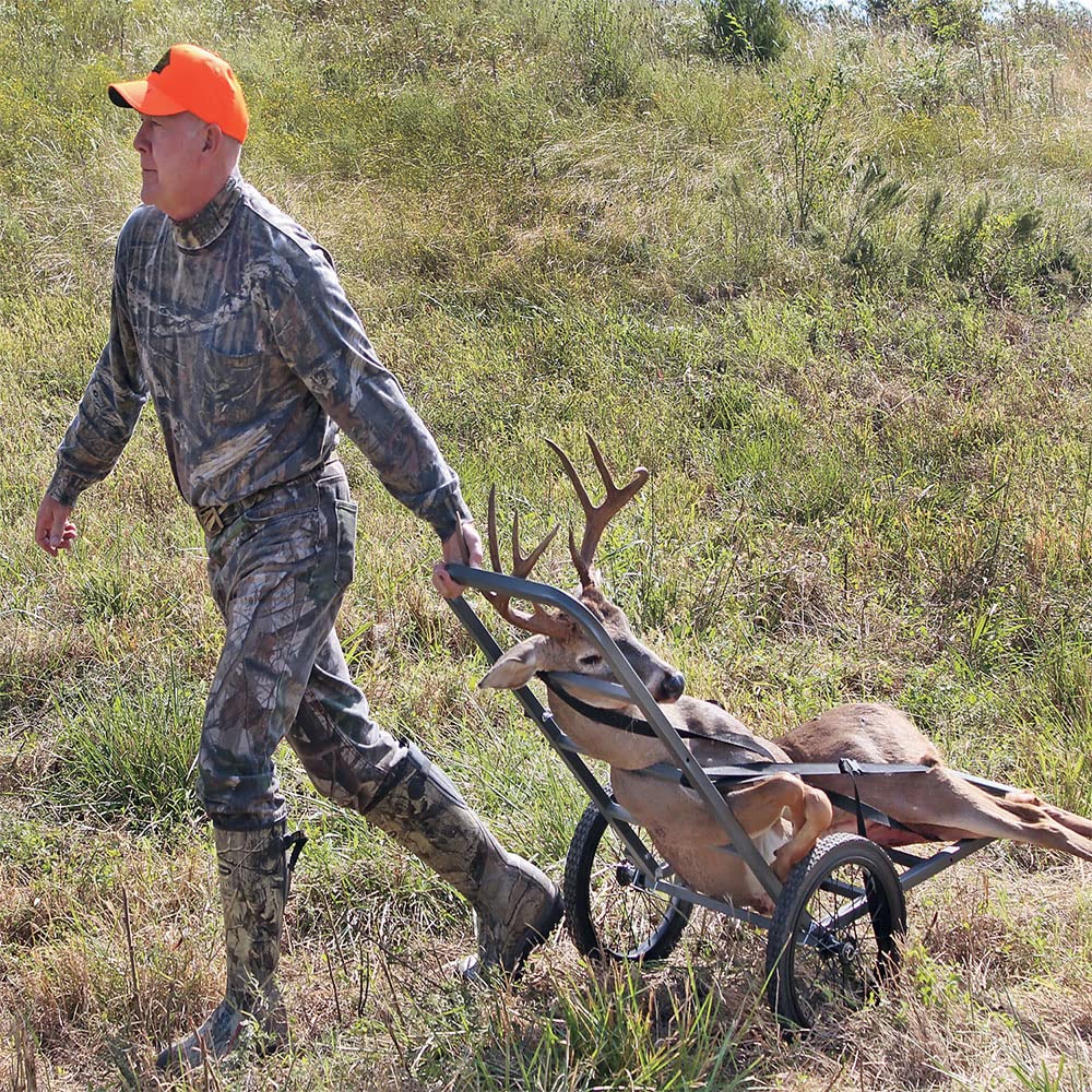 Guide Gear Aluminum Game Cart - Heavy Duty Deer Hauler & Tree Hauling Hunting Equipment with Wheels | Perfect for Off-Road Hunting, Camping Gear Transport & Field Dressing