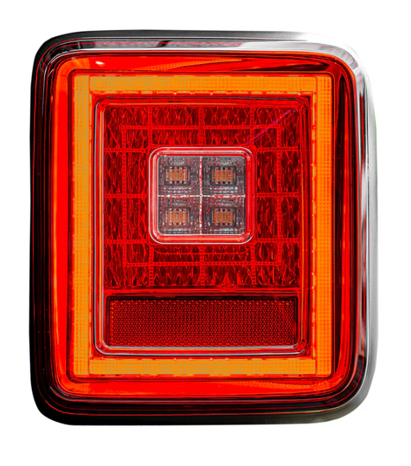 Jeep JL Wrangler 2018-2024 LED Tail Lights - Red OLED Replacement for Factory Halogen Lights | Off-Road & Night Driving Safety Upgrade