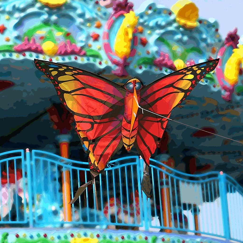 **Easy-to-Fly Butterfly Kite for Kids & Adults - 800M String with Reel - Perfect for Beach, Park & Outdoor Fun (Green)**    *Use Case: Great for family outings, beach vacations, picnics, and outdoor adventures!*