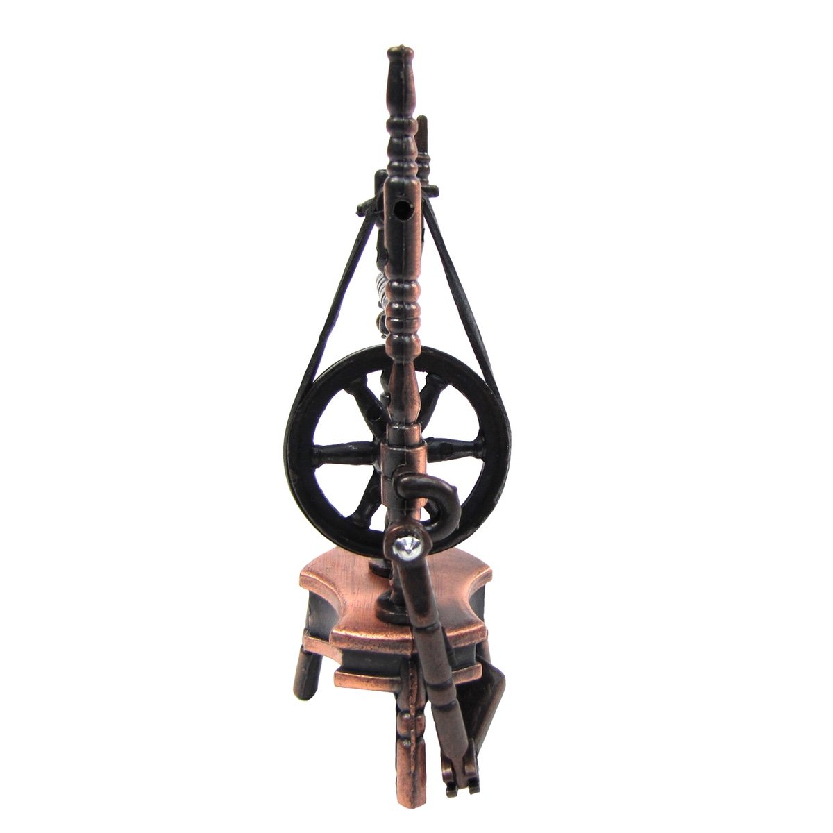 1:12 Scale Miniature Dollhouse Spinning Wheel Pencil Sharpener - Die Cast Metal Collectible for Dollhouse Decor, Miniature Accessories & Office Supplies | Perfect for Miniature Enthusiasts, Dollhouse Collectors and Unique Desk Organizers