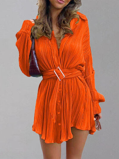 Resort Shirt Mini Dress - Women's Flowy Short Sleeve Summer Beach Cover Up Dress for Vacation, Pool Party & Tropical Getaways