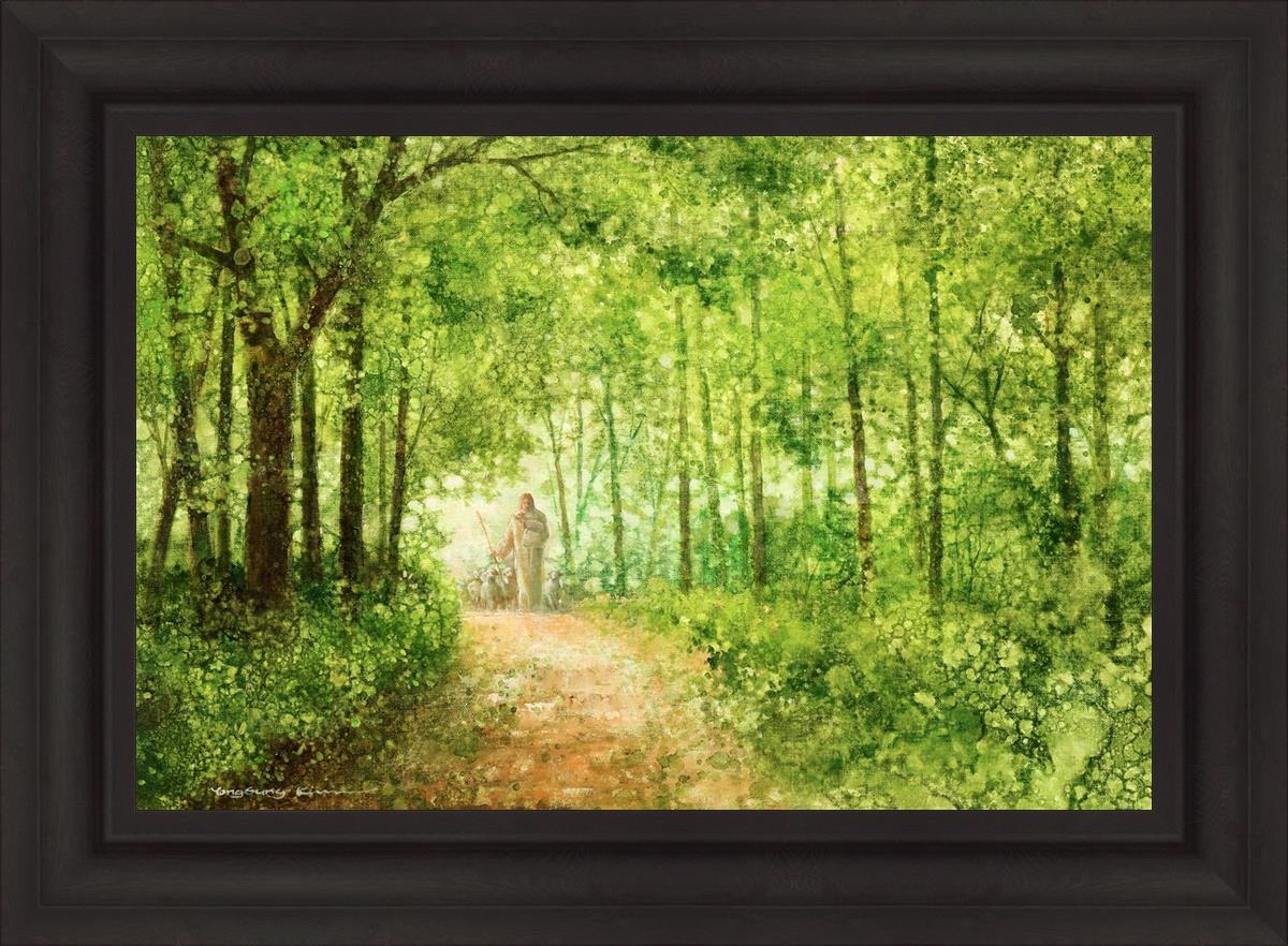 Lead Thou Me On By Yongsung Kim - Inspirational Christian Wall Art Print for Home & Office Decor - Perfect for Living Room, Bedroom, Church & Gift Giving