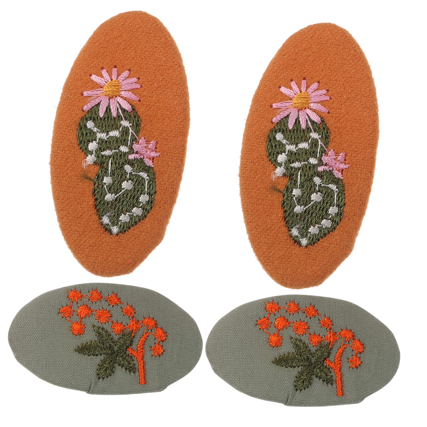 FOMIYES 2 Pairs Metal Snap Hair Clips for Women - Small Hair Barrettes, Fancy Fabric Hair Clips, Hair Picks for Women & Kids - Perfect for Daily Styling, Parties & Special Occasions