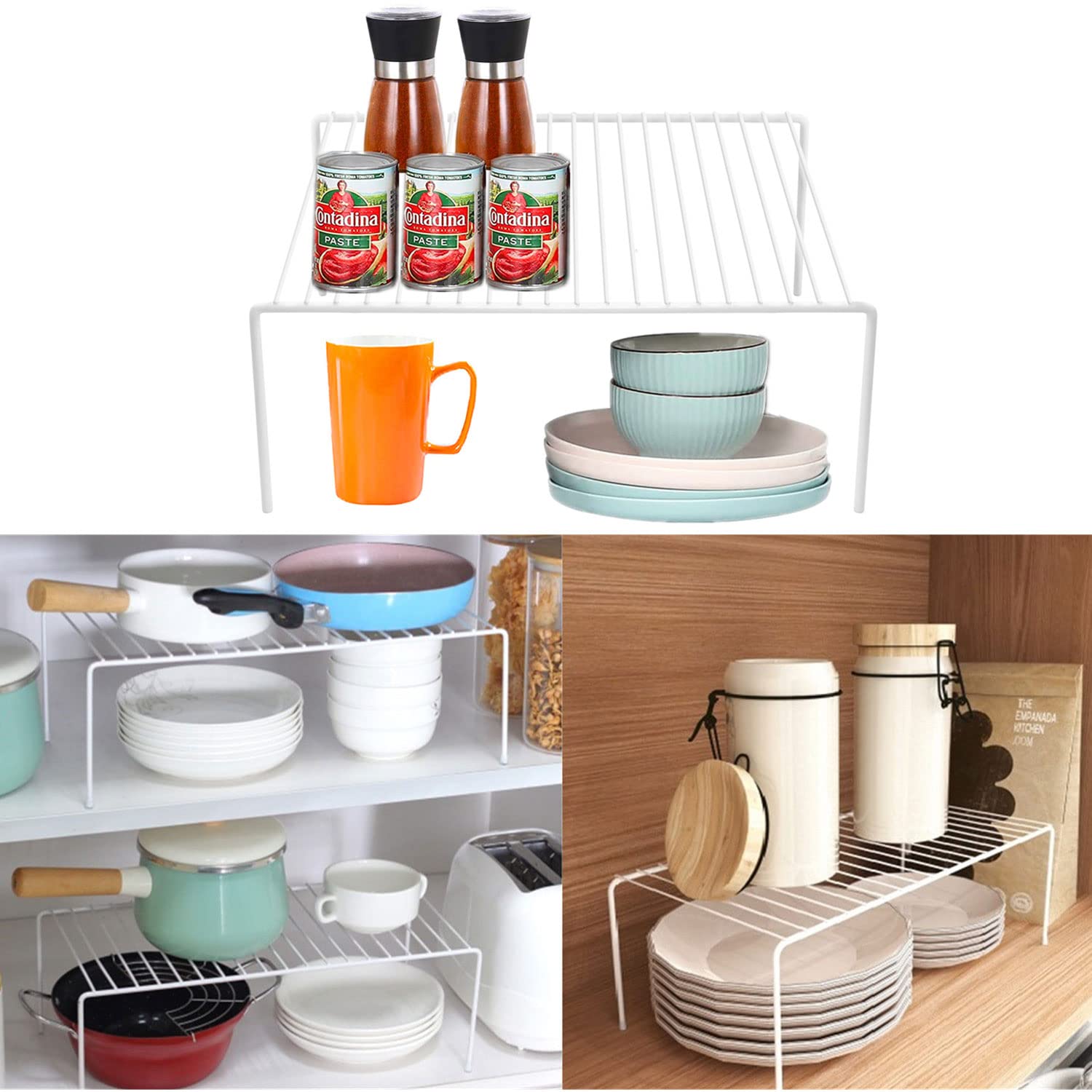 ARCCI 4-Pack Medium Kitchen Cabinet Shelf Organizer (13