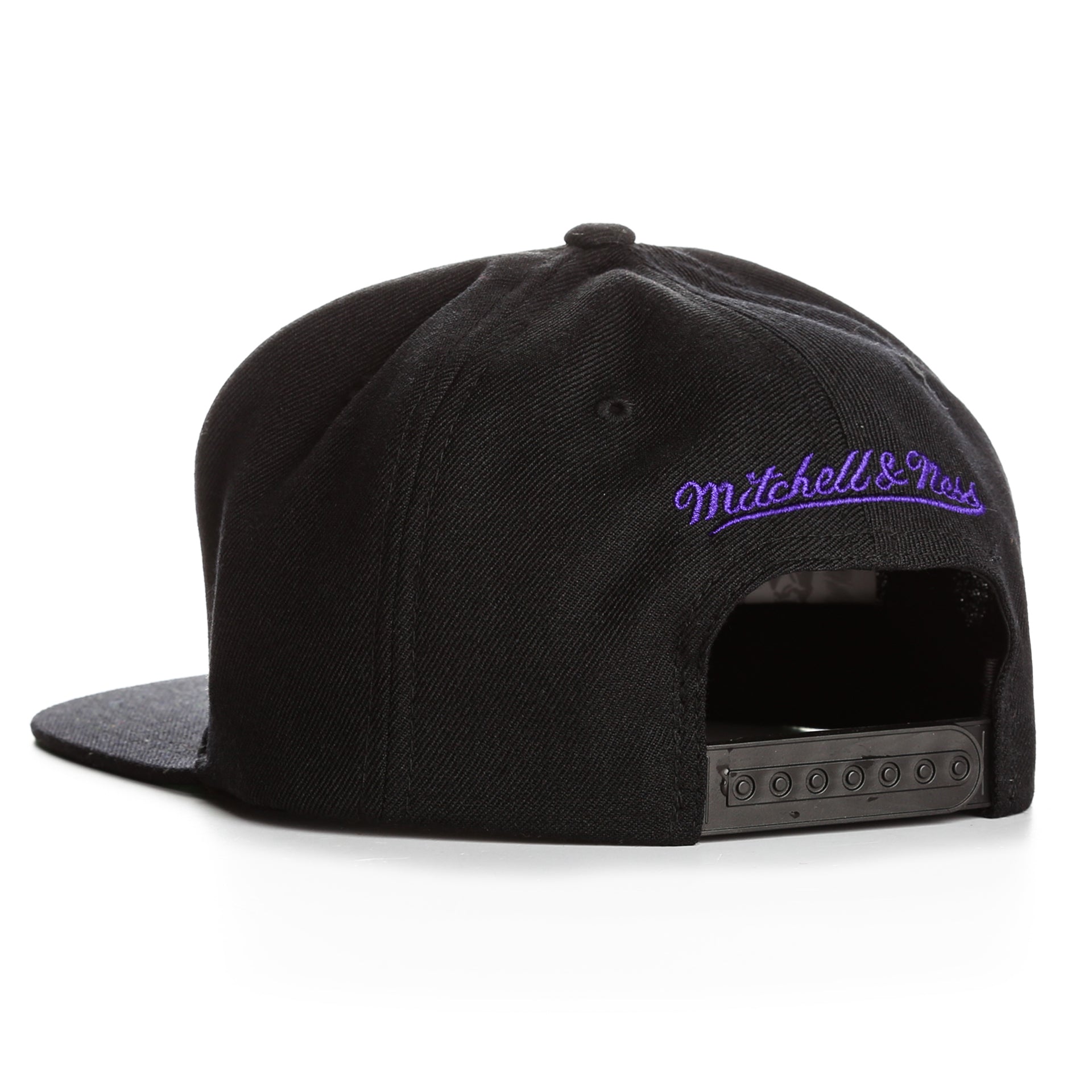 Mitchell and Ness LA Lakers Wool Snapback Hat - Black | Vintage NBA Basketball Cap for Men & Women | Perfect for Games, Streetwear & Fan Collections