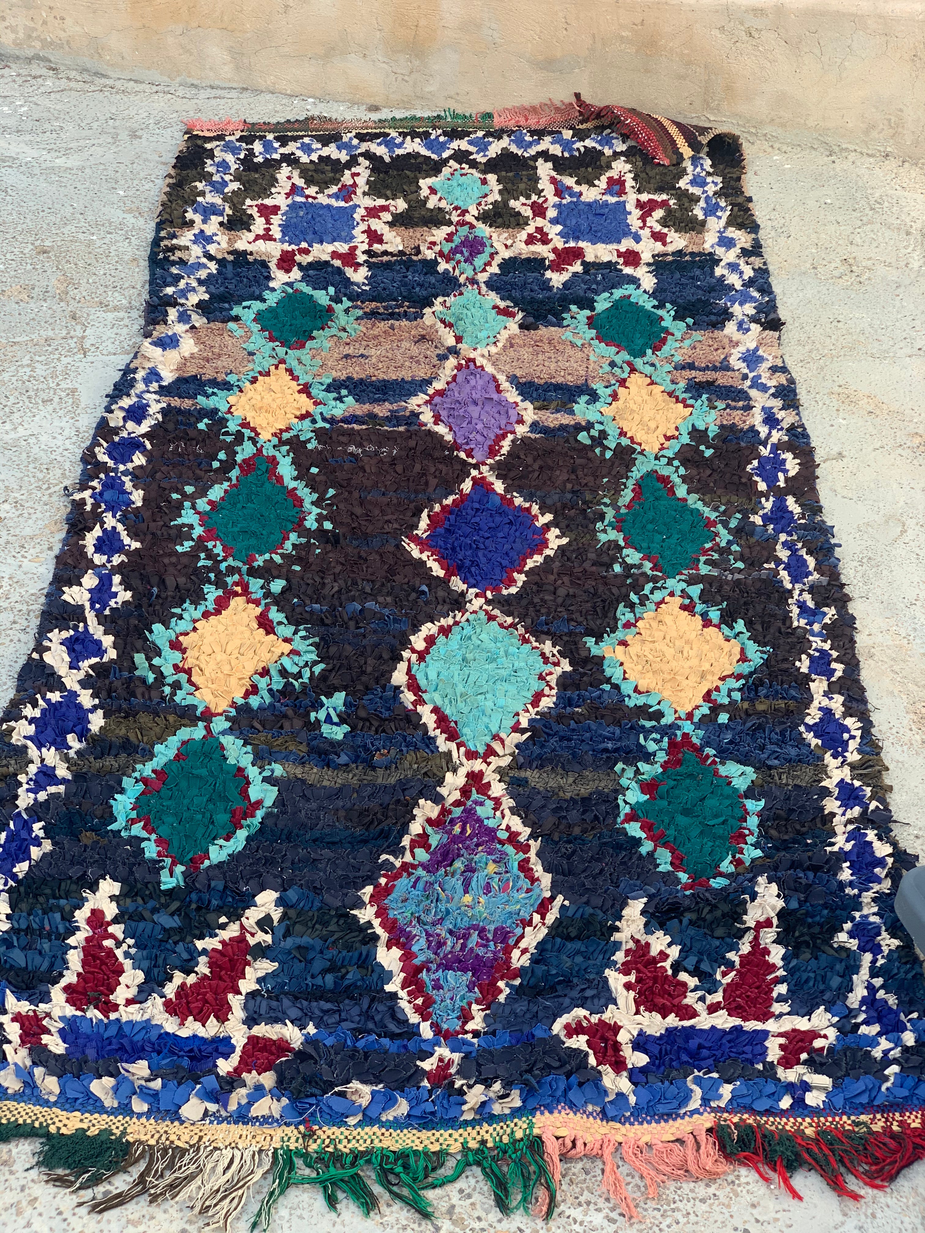 Vintage Berber Morocco Carpet Rug - Abstract Mustard Yellow & White Design - 6' x 9' Handmade Wool Area Rug - Boho Chic Living Room, Bedroom, or Office Decor