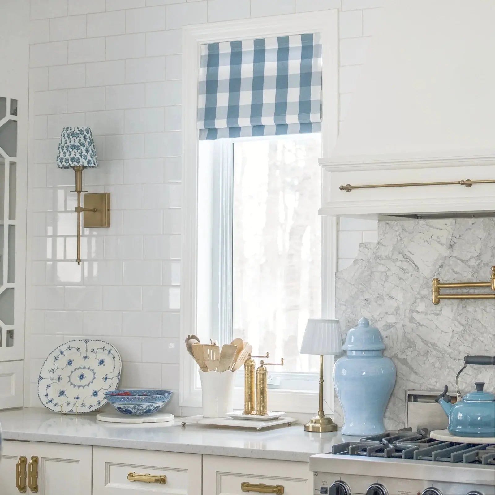 Celia Patterned Cordless Roman Shade Window Treatment - Blackout Fabric for Bedroom & Living Room Privacy & Light Control