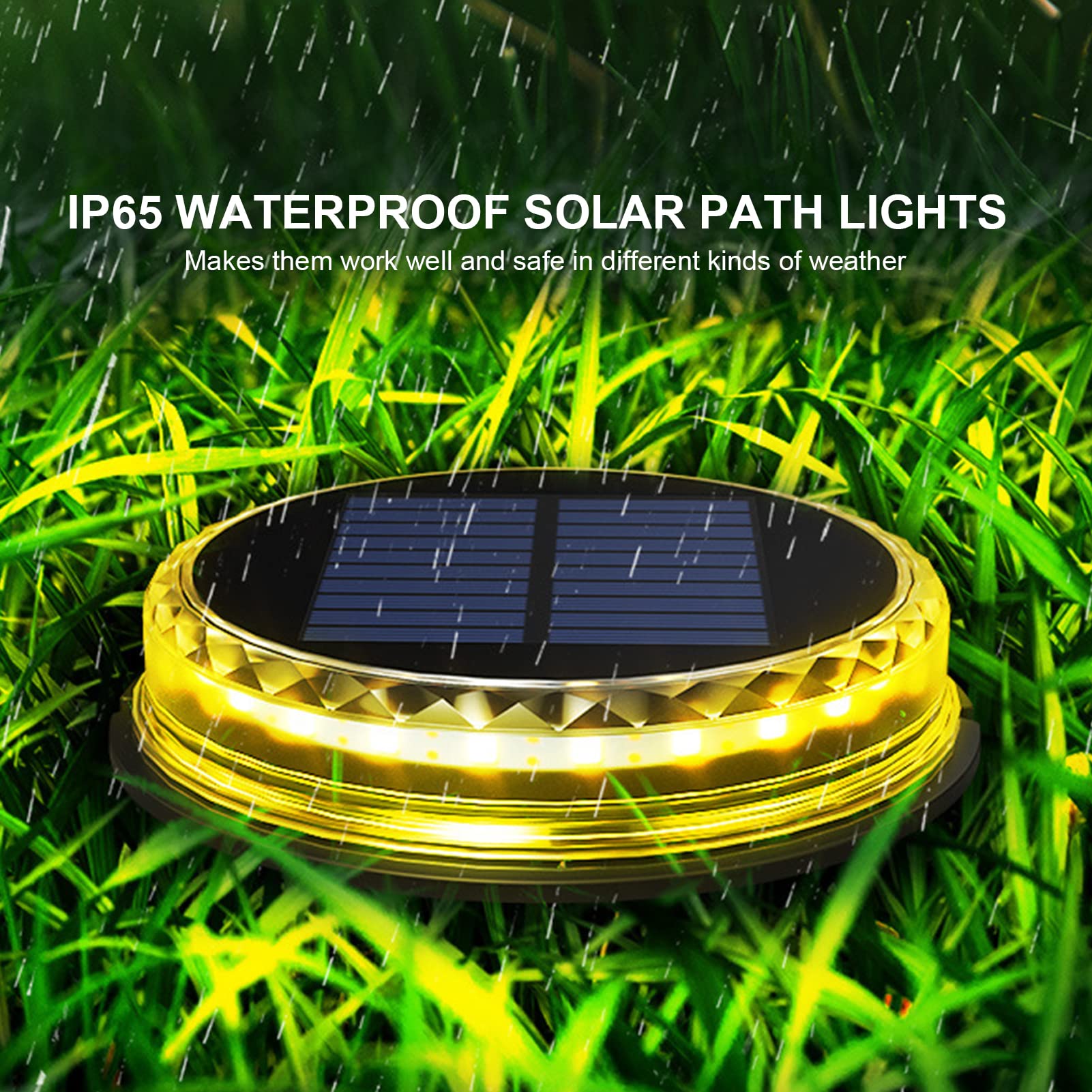 Matybobe Solar Ground Lights - Waterproof Outdoor Solar Garden Lights with Auto On/Off, LED Landscape Lighting for Lawn, Yard, Walkway, Patio - Perfect for Garden Decor, Pathway Illumination & Outdoor Party Lighting