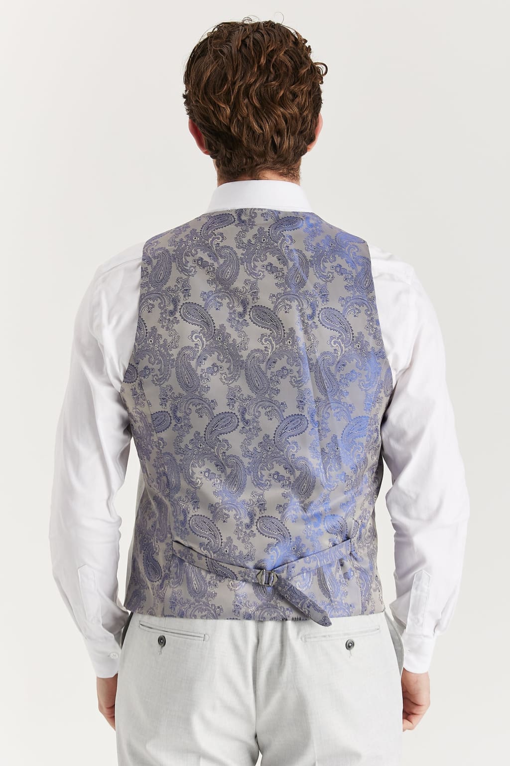 Belmont Men's Silver Waistcoat Vest - Elegant Formal Wear for Weddings, Parties & Business Events - Premium Slim Fit Waistcoat for Groom, Groomsmen & Professionals