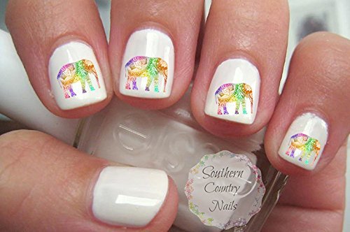 20PCS Elephant Nail Art Decals Set - Cute Animal Nail Stickers for Women & Girls - Perfect for DIY Nail Design, Parties, Gifts & Special Occasions