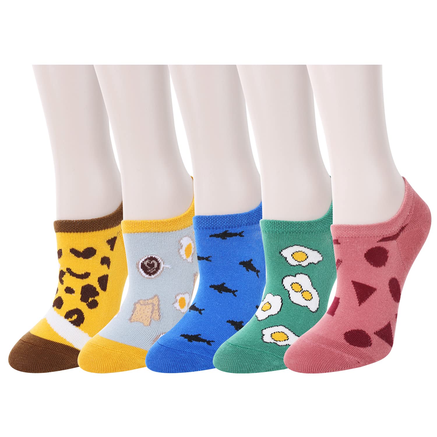 Women's Ankle Socks - Cute Non-Slip No Show Liner Socks with Funny Animal Patterns | Low Cut Novelty Short Socks for Girls | Perfect Gift for Everyday Wear, Sports & Casual Outfits