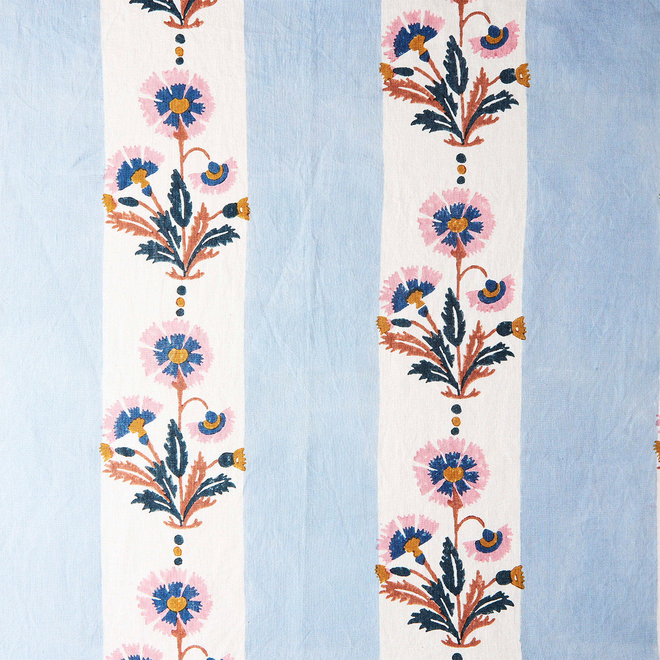 Dianthus Wide Stripe Rust Rose Tablecloth - Elegant Cotton Table Cover for Dining Room, Kitchen, Party & Outdoor Picnic Decor