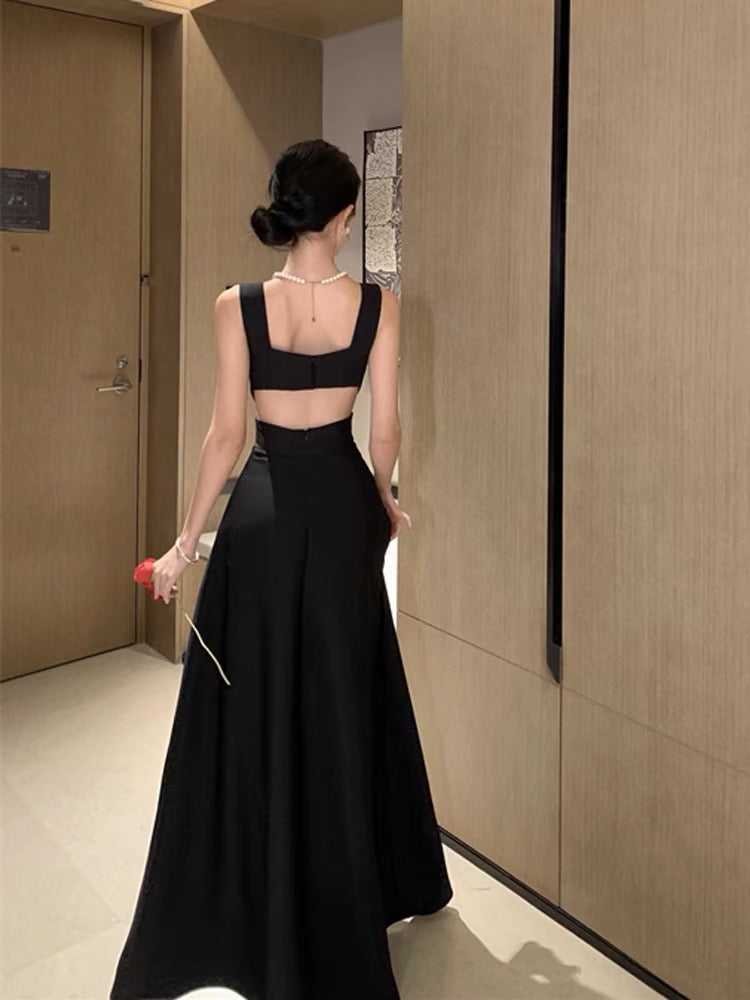 Elegant Black Satin A-Line Long Prom Dress J3175 - Perfect for Homecoming, Formal Dances & Evening Events