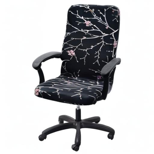 CRFATOP Universal Stretch Office Chair Cover - Durable Zipper Design for High Back Computer Chairs (Size L, Model A16) | Simplistic Style Slipcover for Home & Office Workspaces - Perfect for Desk Chairs, Gaming Chairs & Rotating Task Chairs