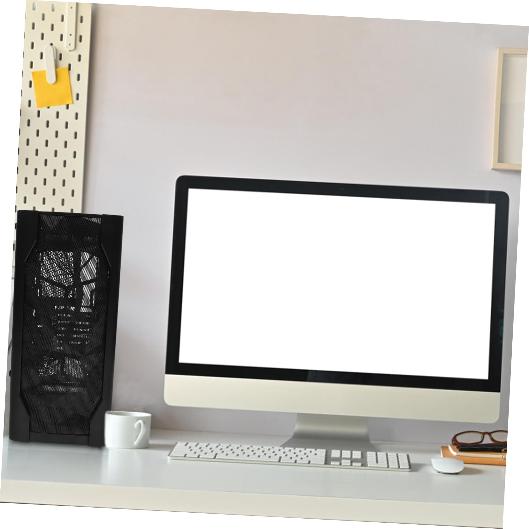 Mikikit ATX Mid Tower PC Case - Tempered Glass Side Panel, High Airflow, Cold Rolled Steel, Gaming Computer Case for Home & Office Use | Perfect for Gaming Rigs & Workstation Builds