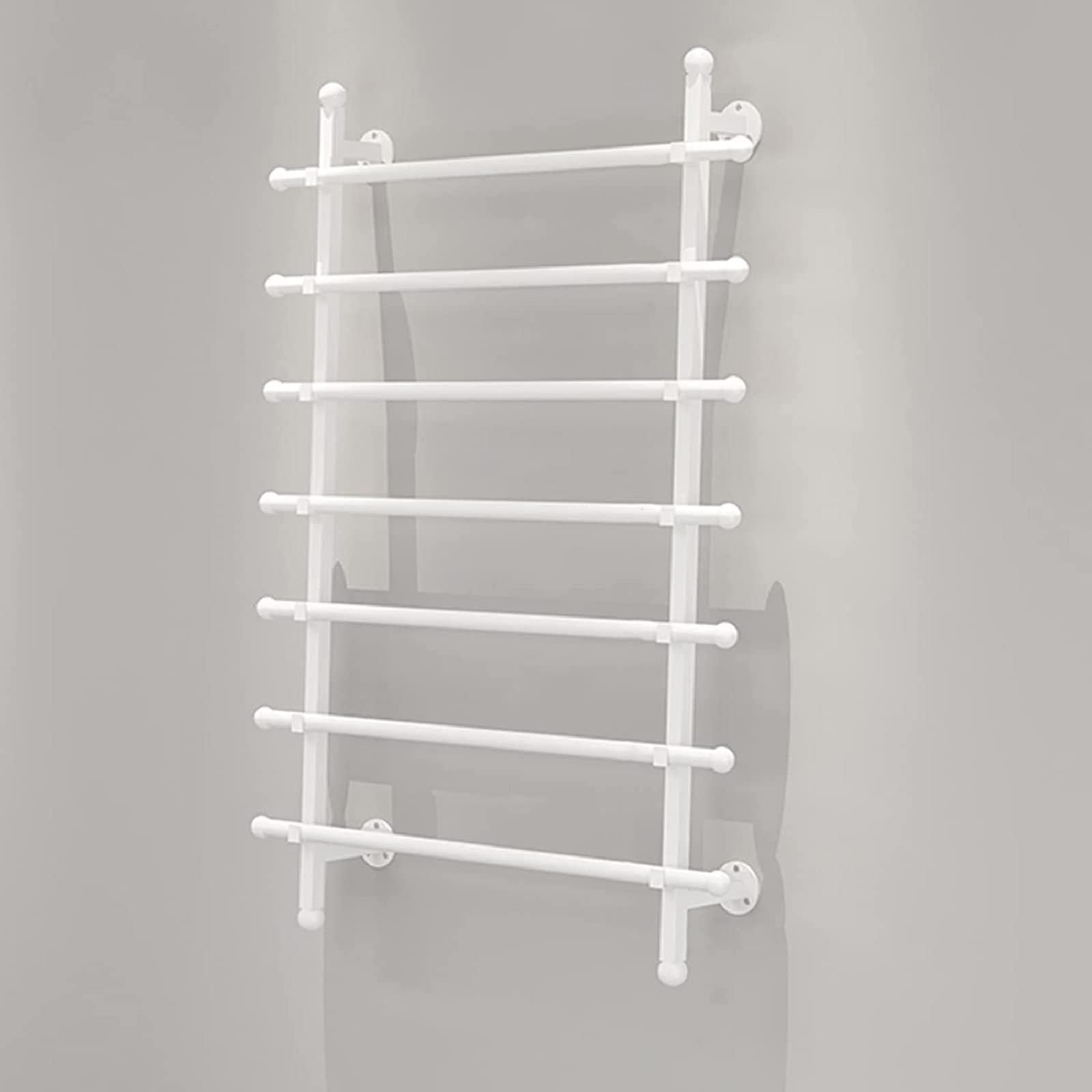 Gold Metal 7-Layer Ribbon Holder Organizer - Large Capacity Wall-Mounted Display Stand for Wrapping Paper, Scarf & Fabric Storage - Perfect for Craft Rooms, Gift Wrapping Stations & Closet Organization