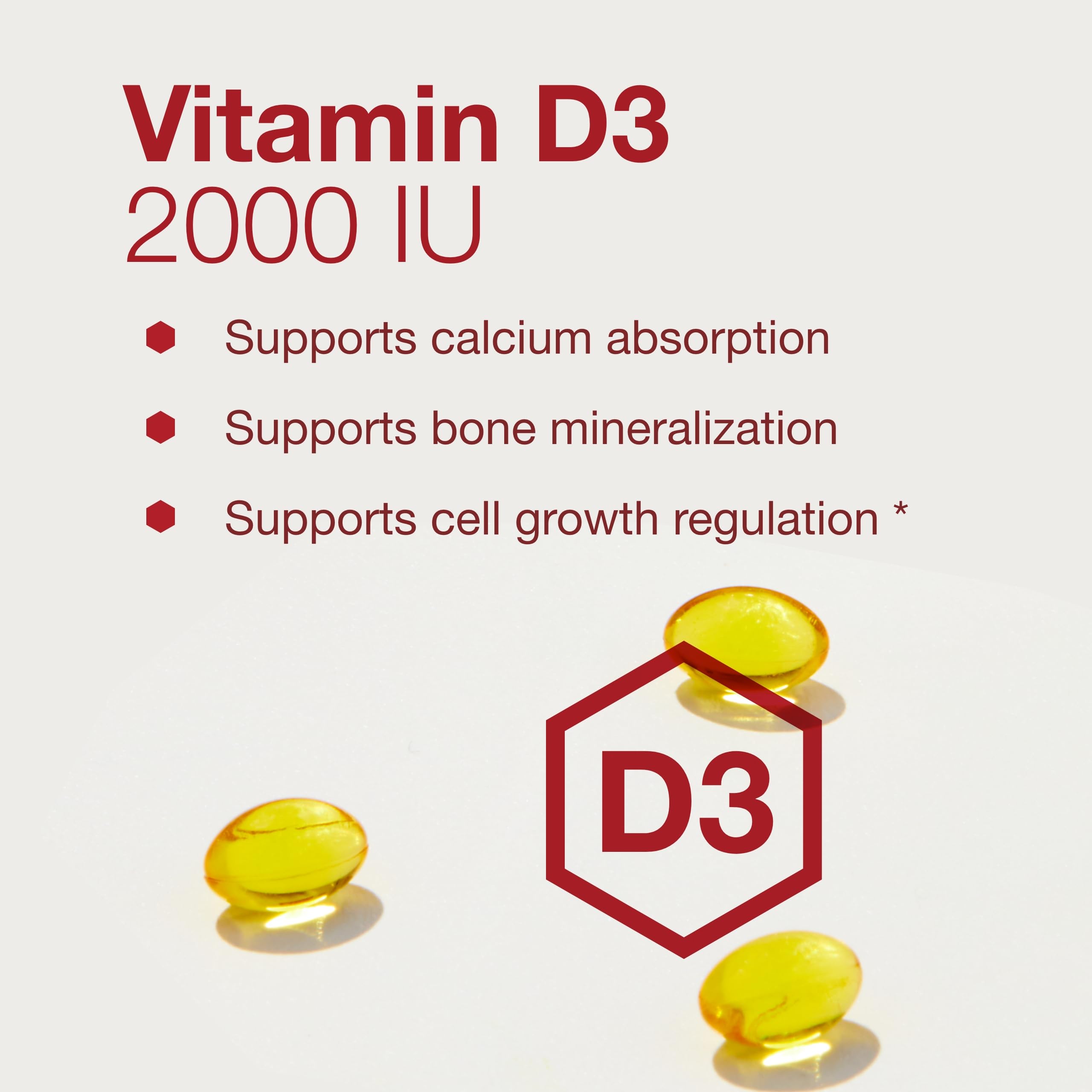 Vitamin D3 2000 IU Softgels - Immune System & Bone Health Supplement - 120 Count for Adults & Kids - Supports Teeth Strength & Daily Wellness - Ideal for Home, Office & Travel Use