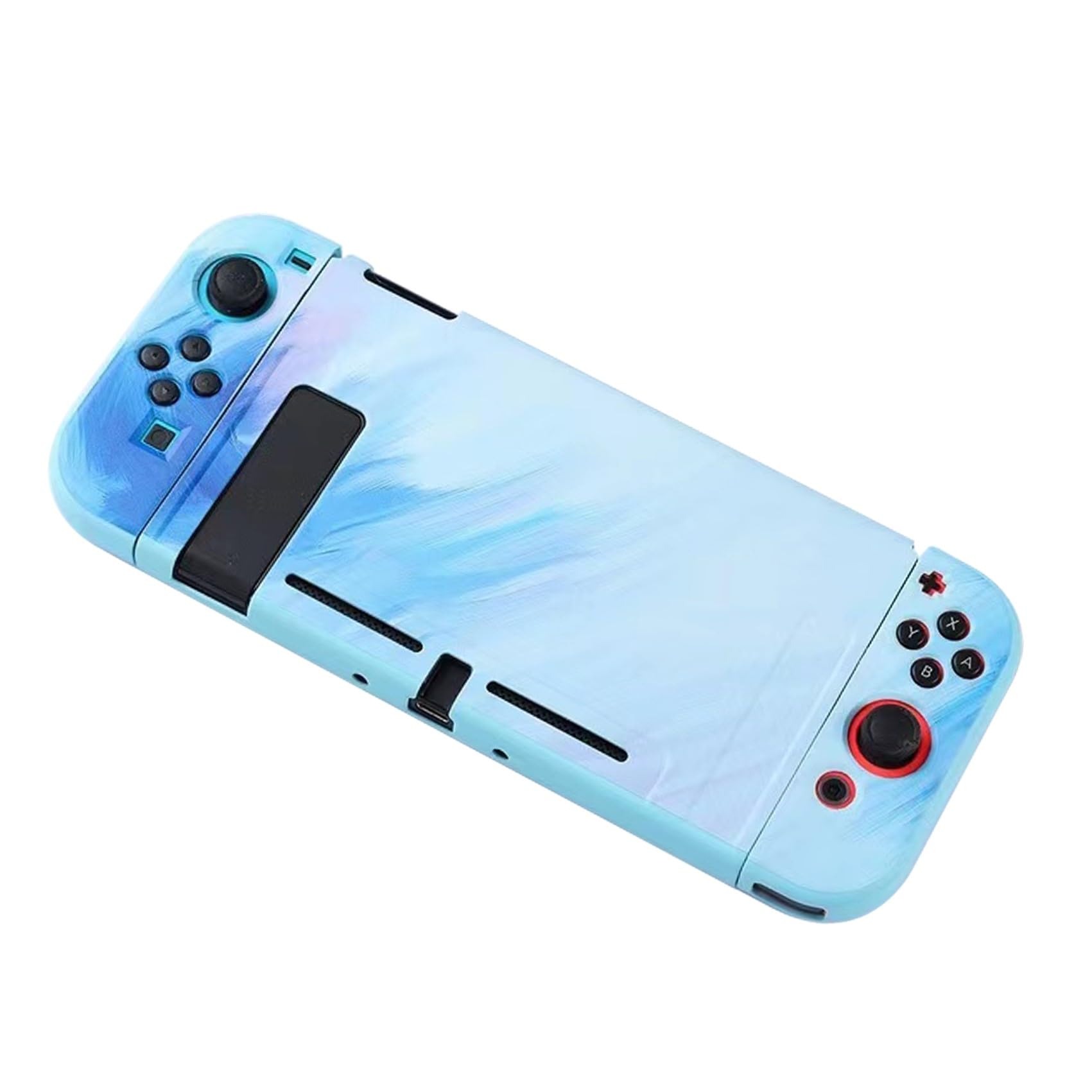 Premium TPU Protective Skin Case for Nintendo Switch Console & Controllers - Shock-Absorption, Anti-Scratch Cover for Comfortable Gaming (Blue) | Perfect for Travel, Home Entertainment & Multiplayer Gaming Sessions