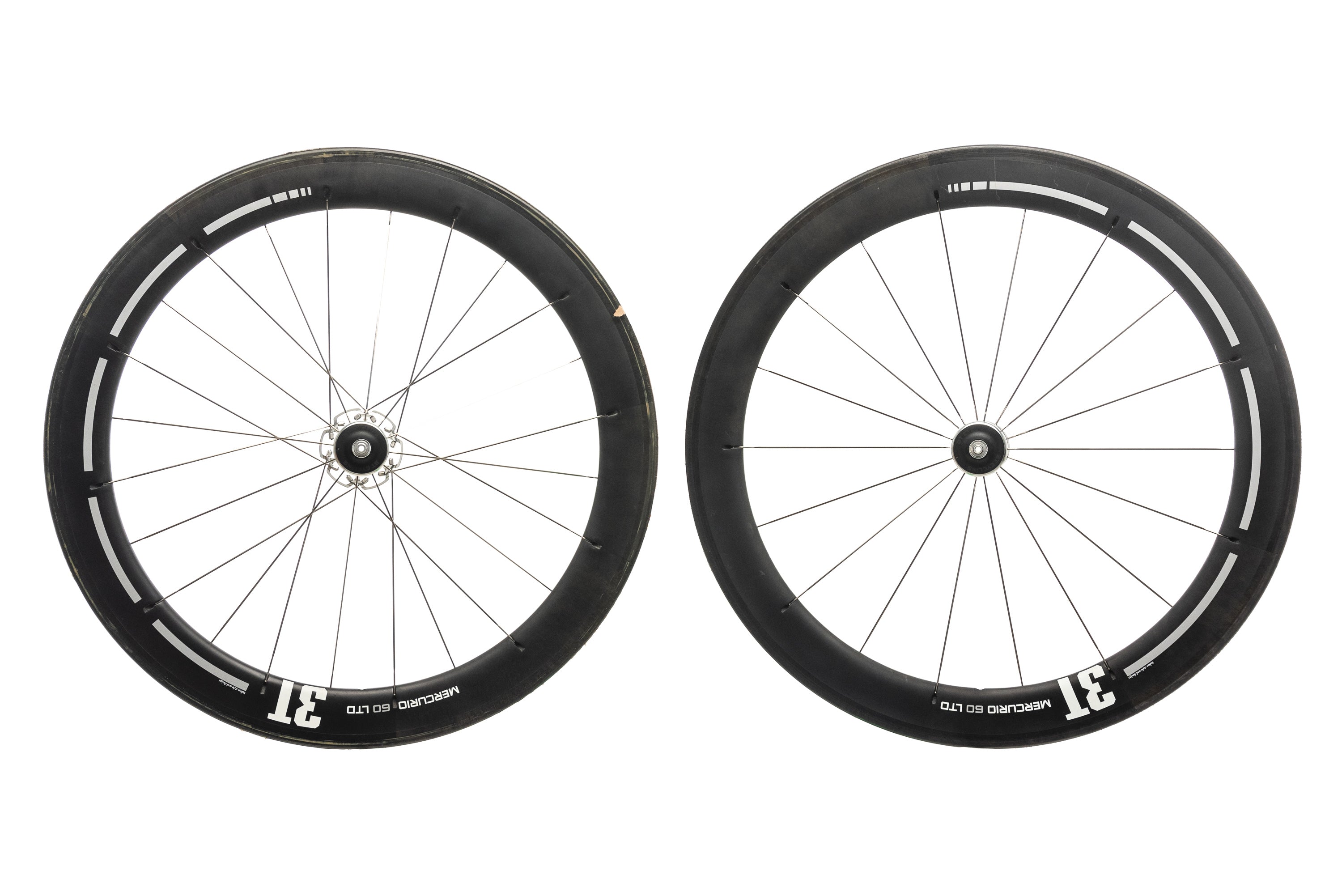 3T Mercurio 60 LTD Carbon Tubular 700c Wheelset - Lightweight Aero Road Bike Wheels for Racing & Performance Cycling